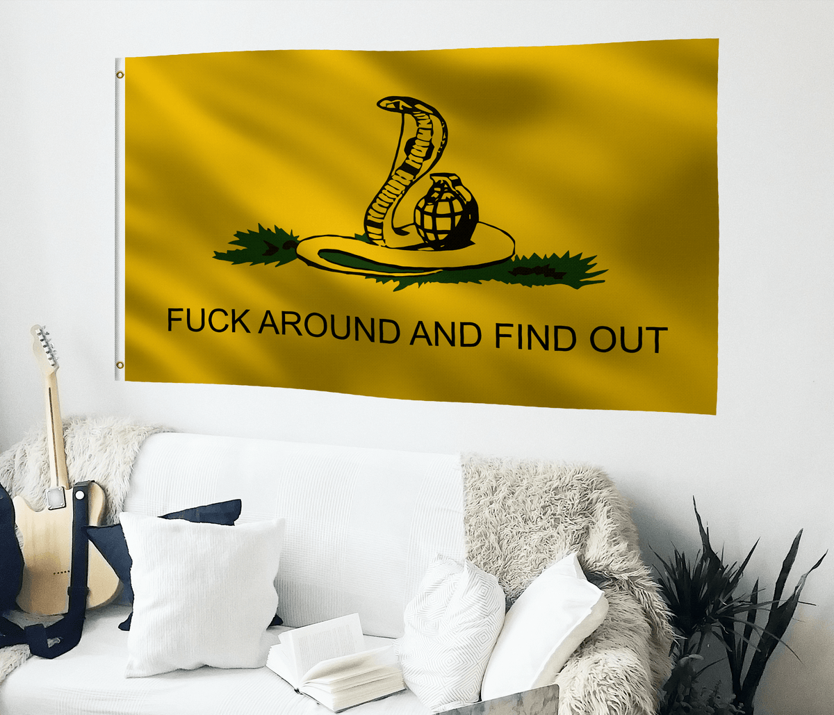 FUCK AROUND AND FIND OUT SIGN WALL HANGING