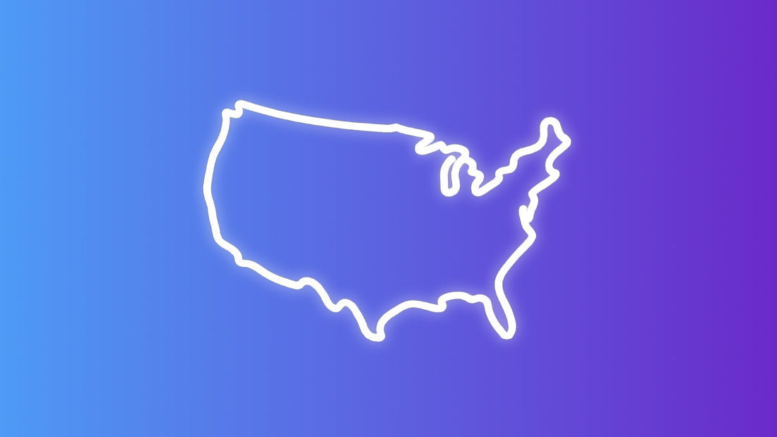 USA flag blends and hybrid American state flags - show your dual state and national pride