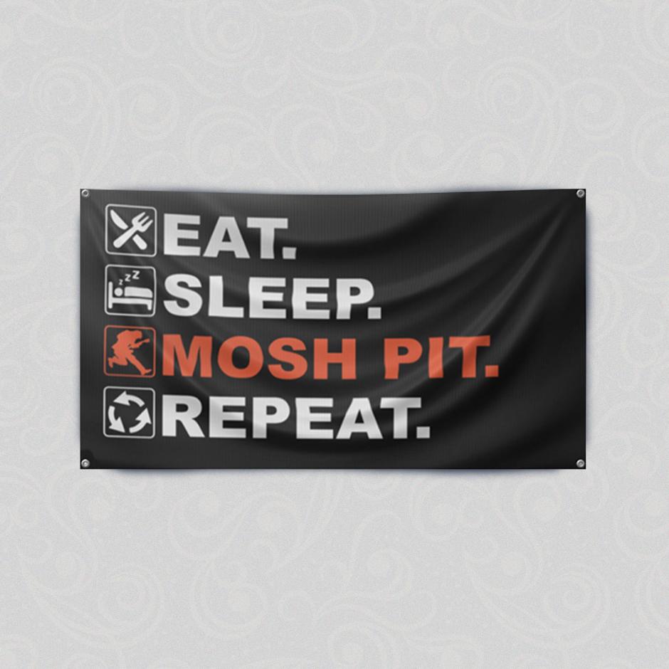 Eat Sleep Repeat Flags - Bannerfi