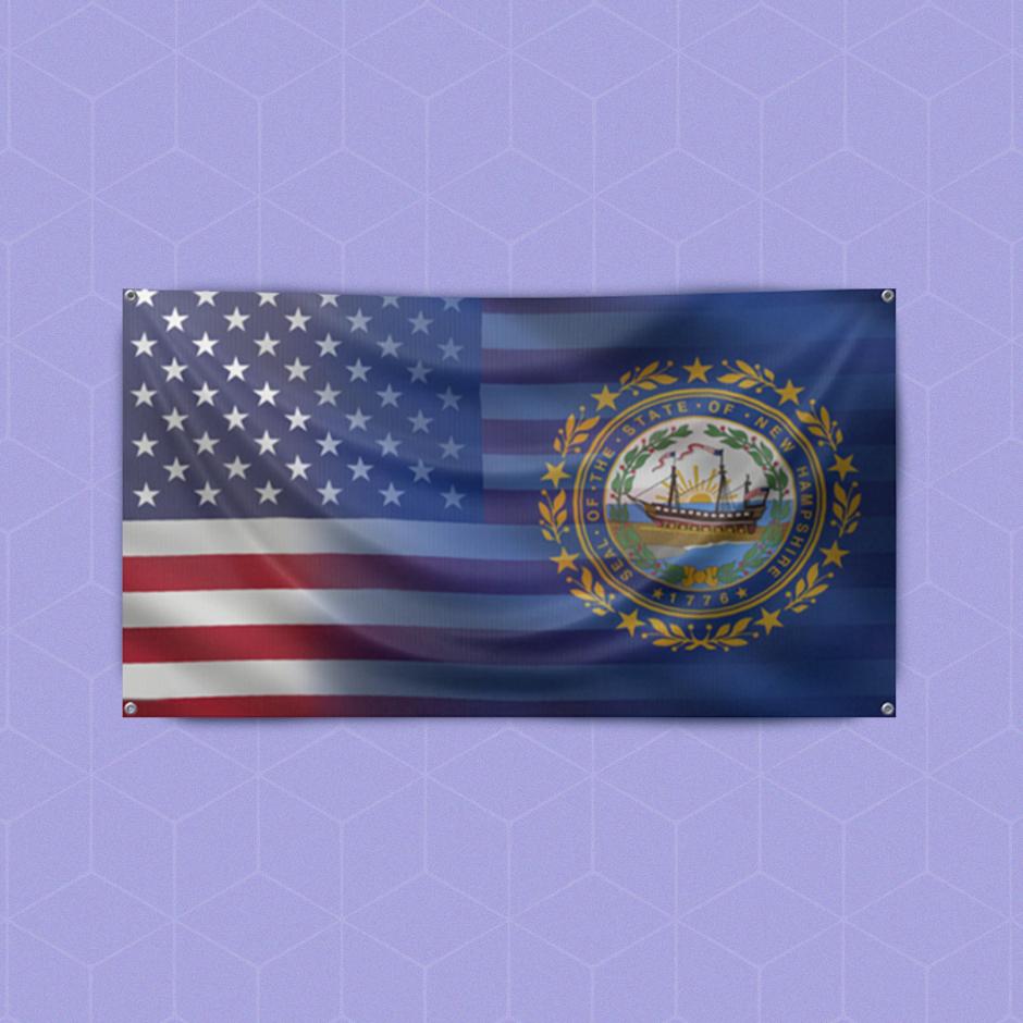 State Flag and American Flag Blends - Bannerfi