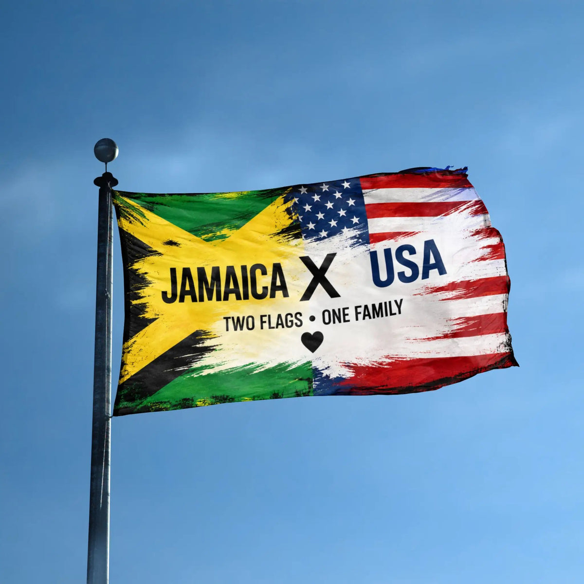 Jamaica X USA Flag