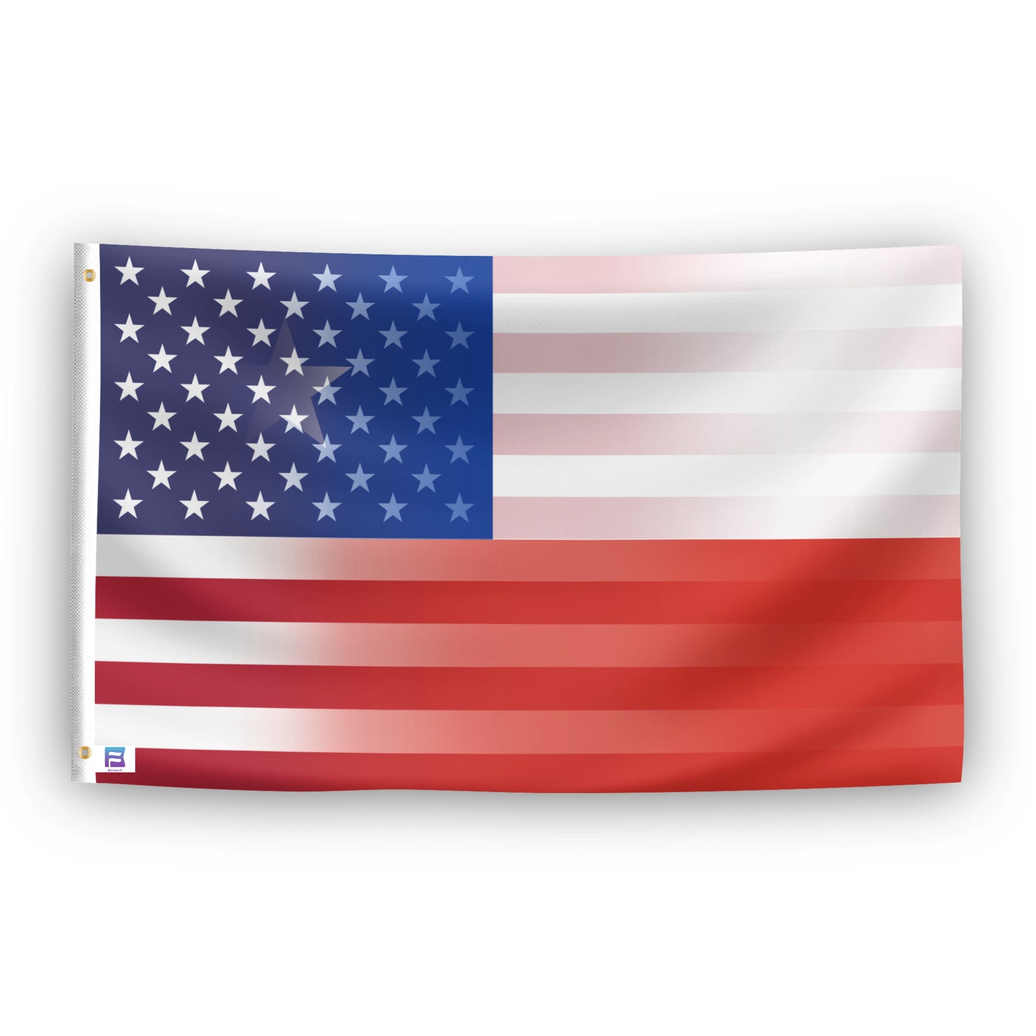 American flag blended with the Chilean flag design.