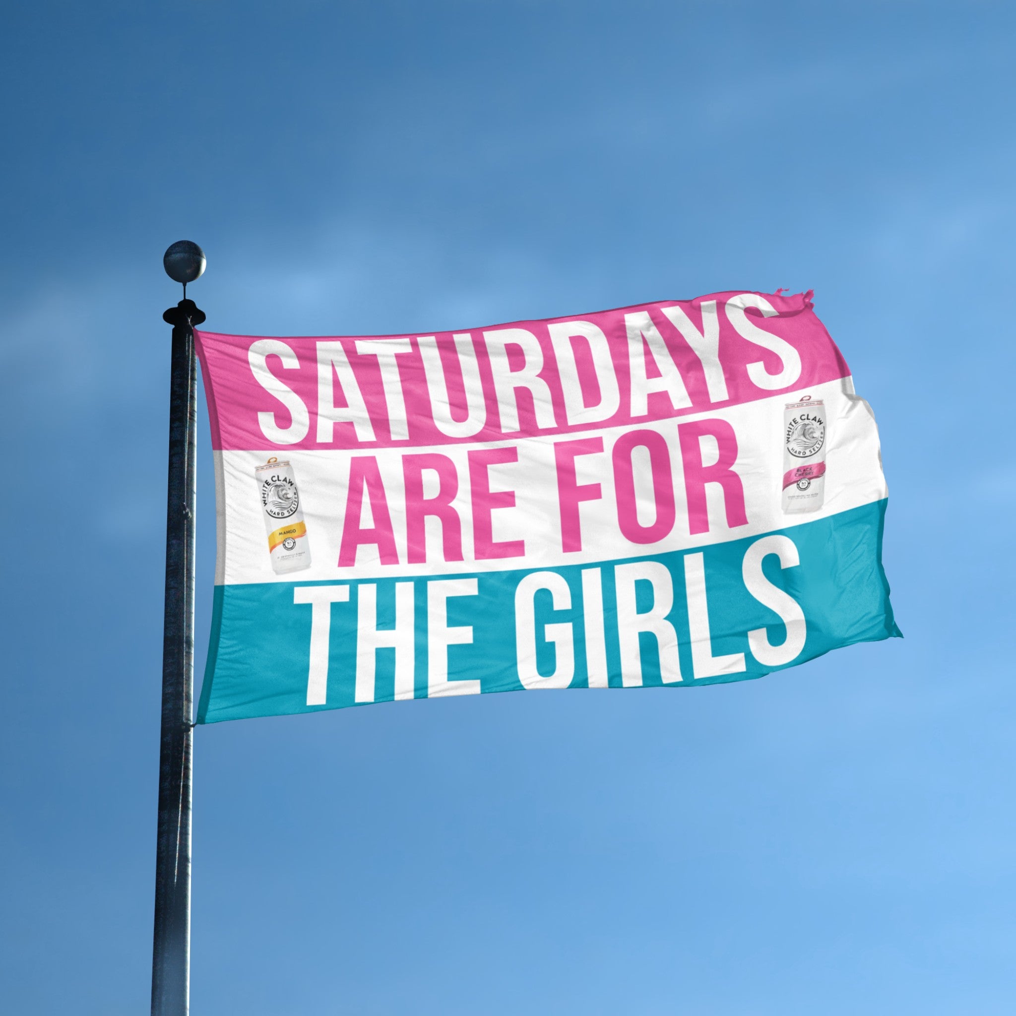 Saturdays Are For the Girls Flag on a flagpole - Flags by Bannerfi