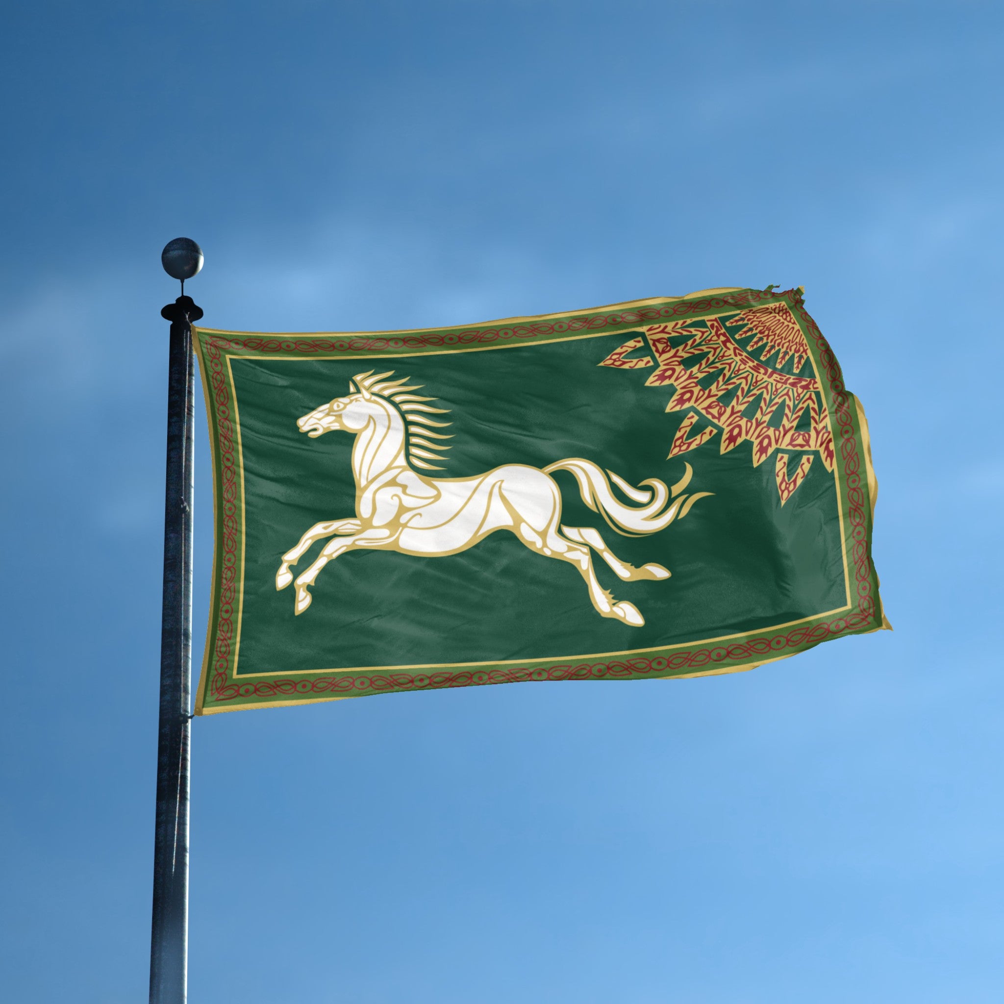 LOTR Rohan Horse Flag | Fantasy Decorative Flag – Bannerfi