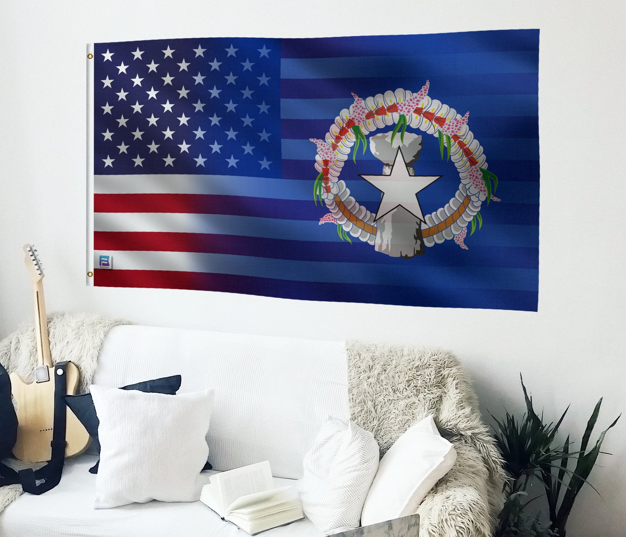 Northern Mariana Islands & American Flag Blend