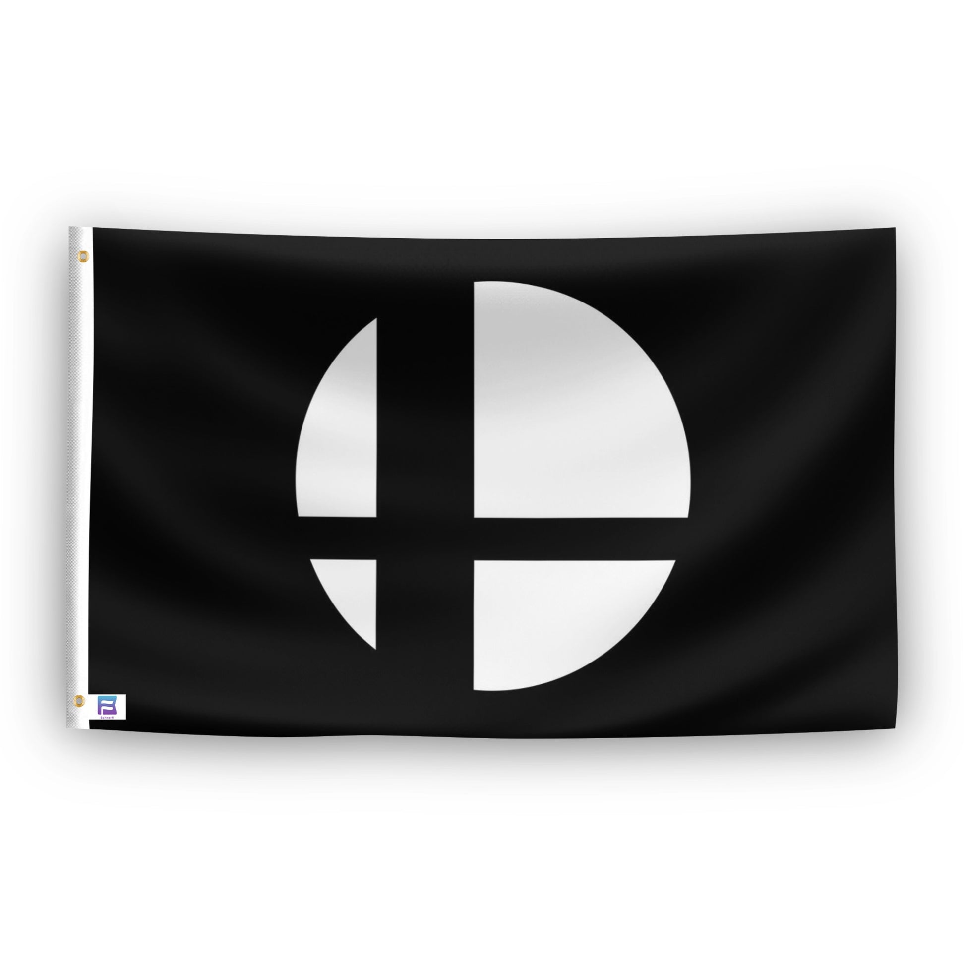 Super Smash Bros. Symbol Flag (Black) - Flags by Bannerfi