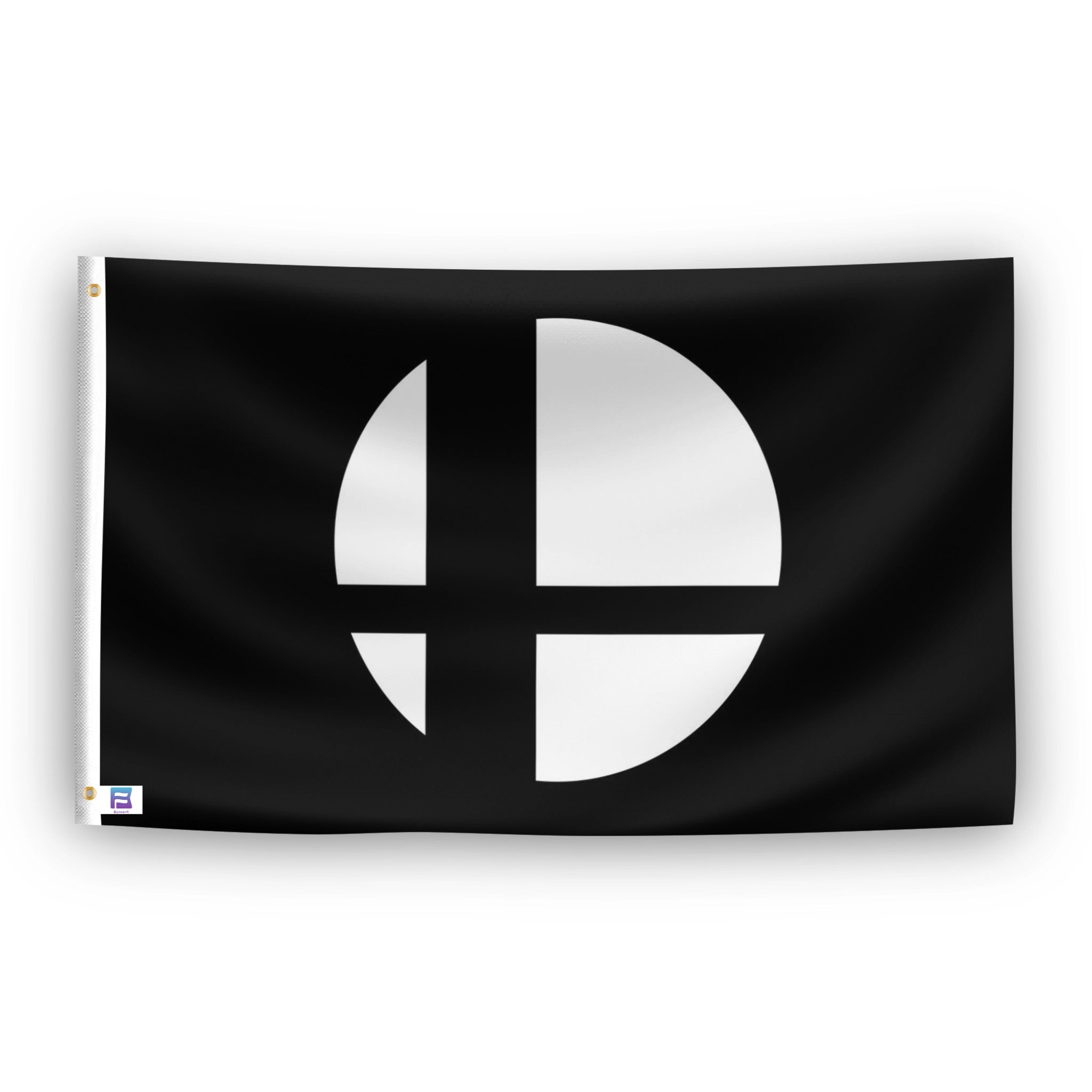 Super Smash Bros. Symbol Flag (Black) - Flags by Bannerfi