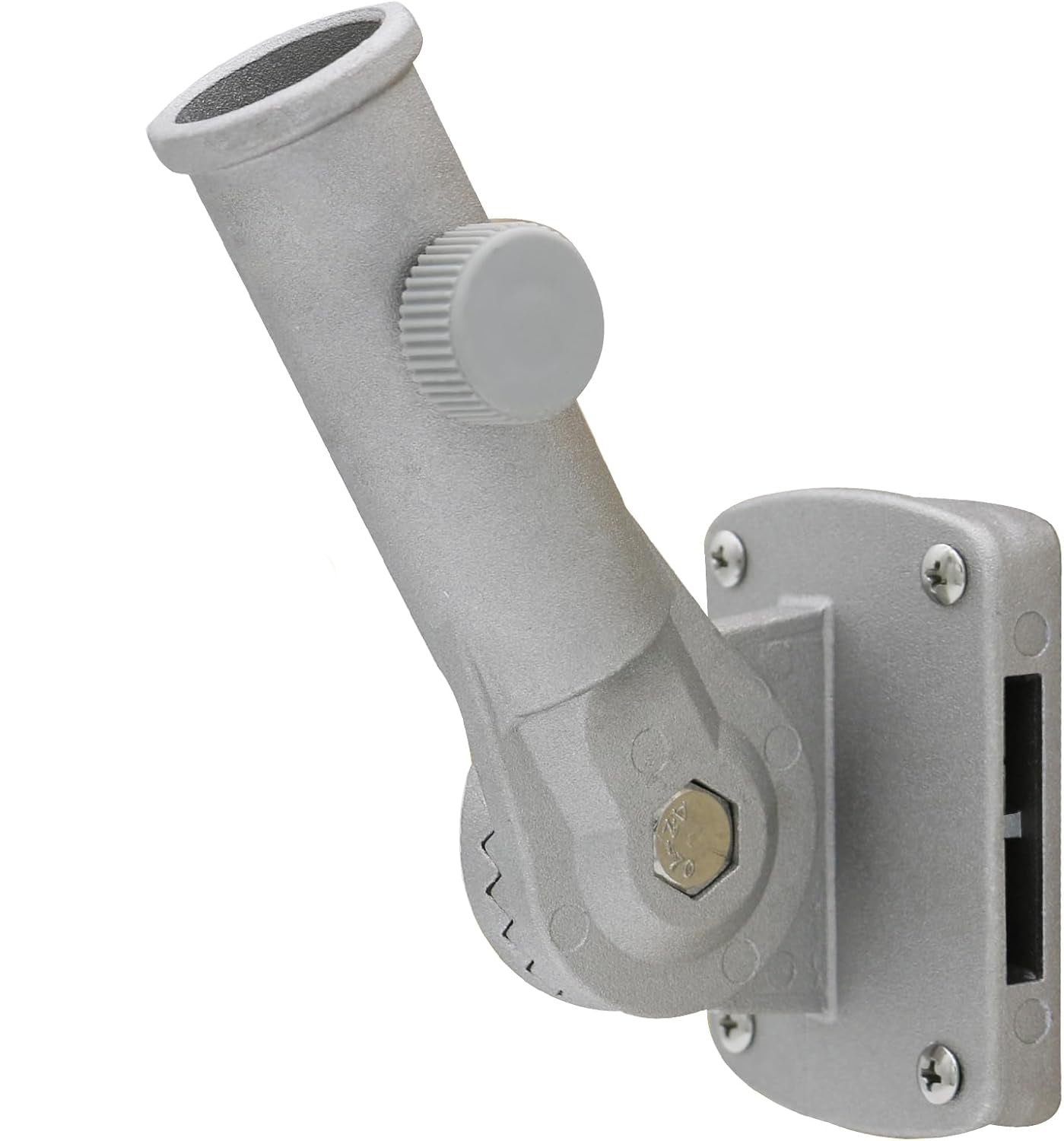 Close-up of the bracket showing the rotation mechanism and wall mount base