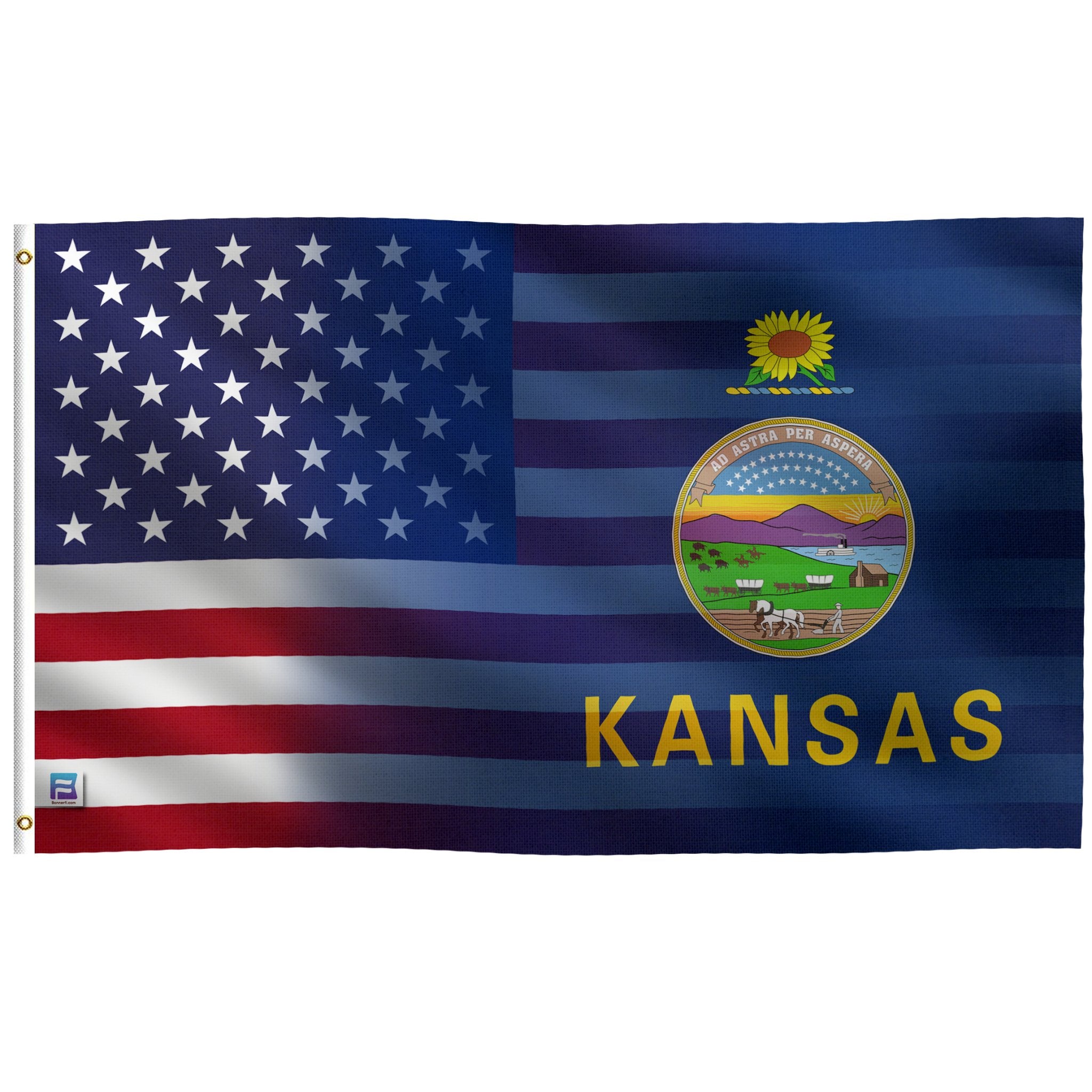 Kansas & American Flag Blend