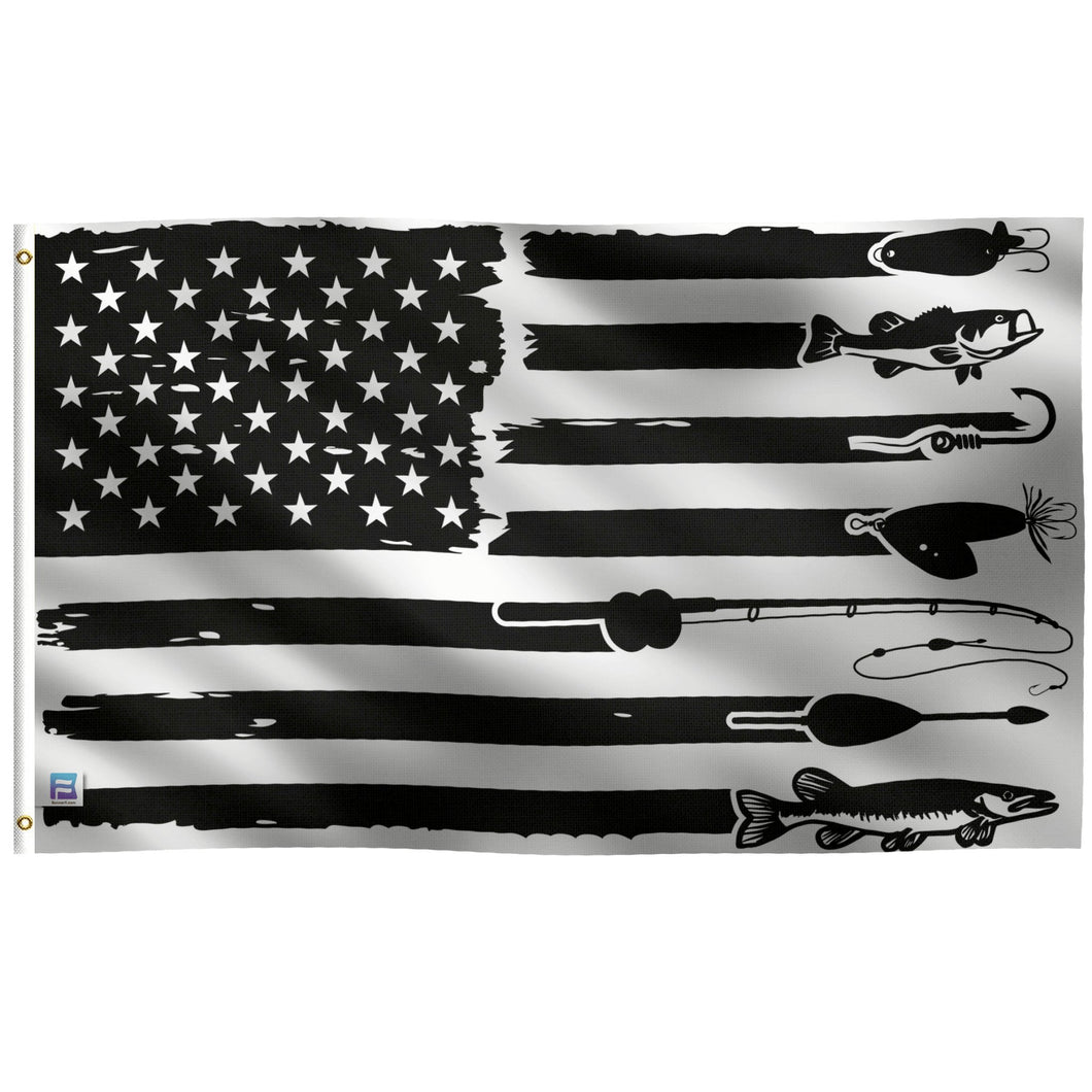 Fishing Stripes American Flag - Bannerfi