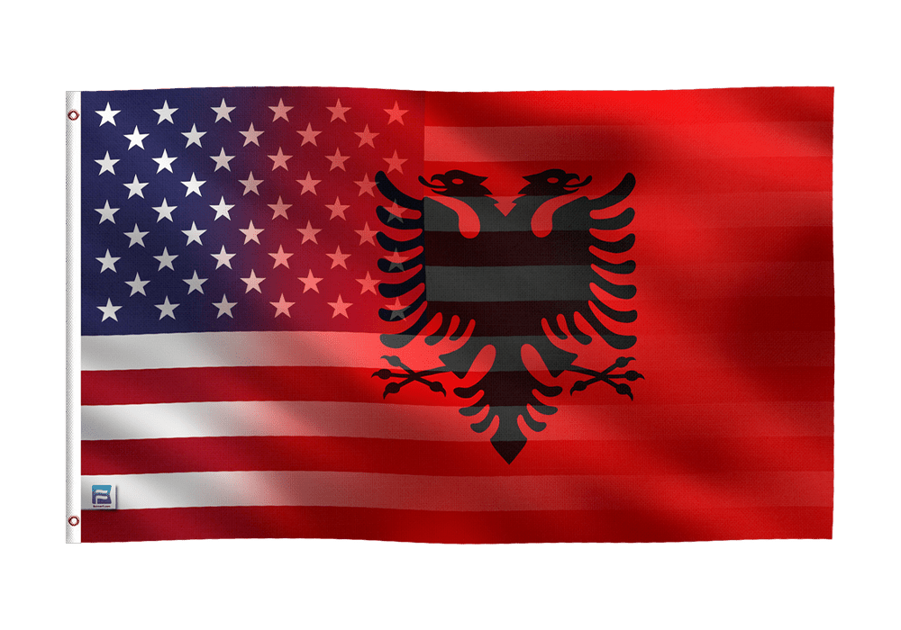 Albanian American Hybrid Flag