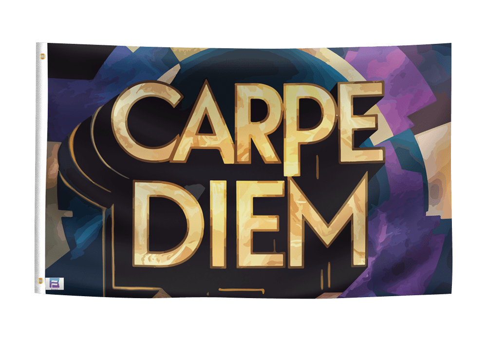 Carpe Diem Motivational Flag