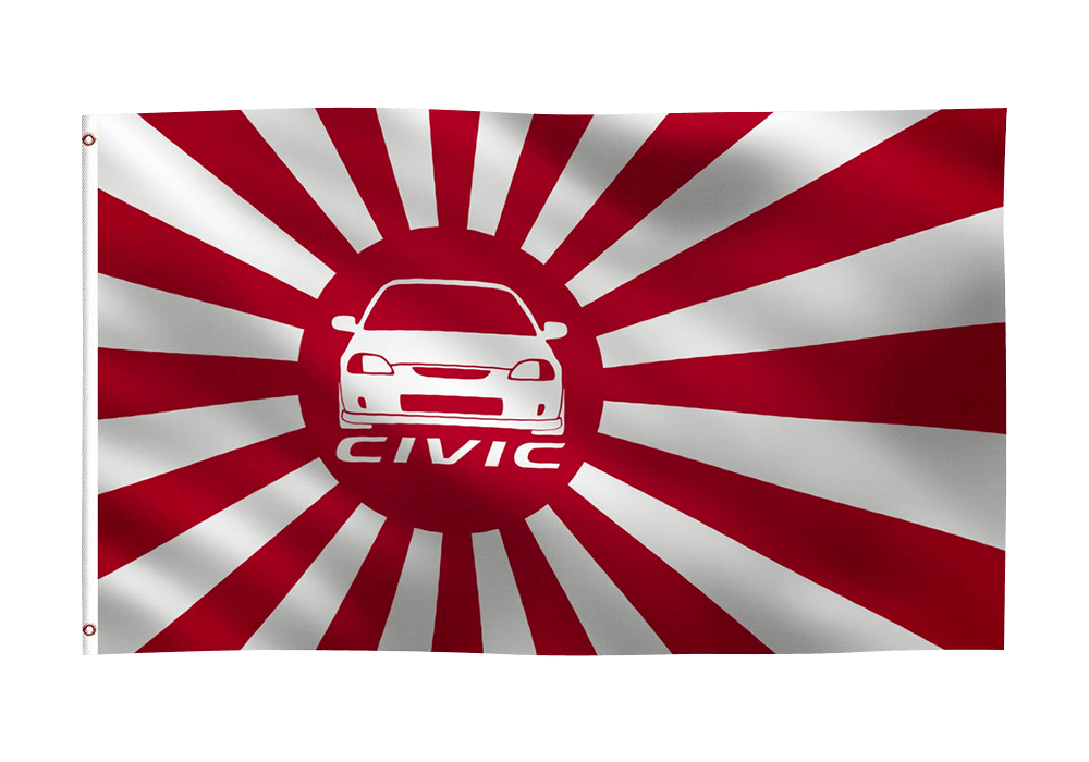 Civic Japanese Rising Sun Flag