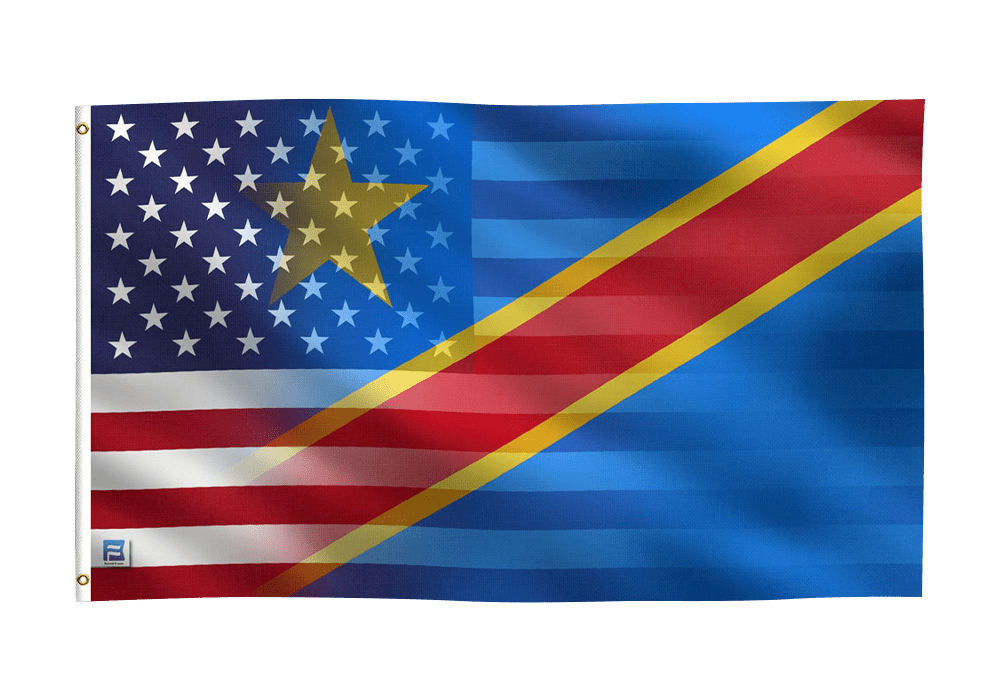 Congolese American Hybrid Flag