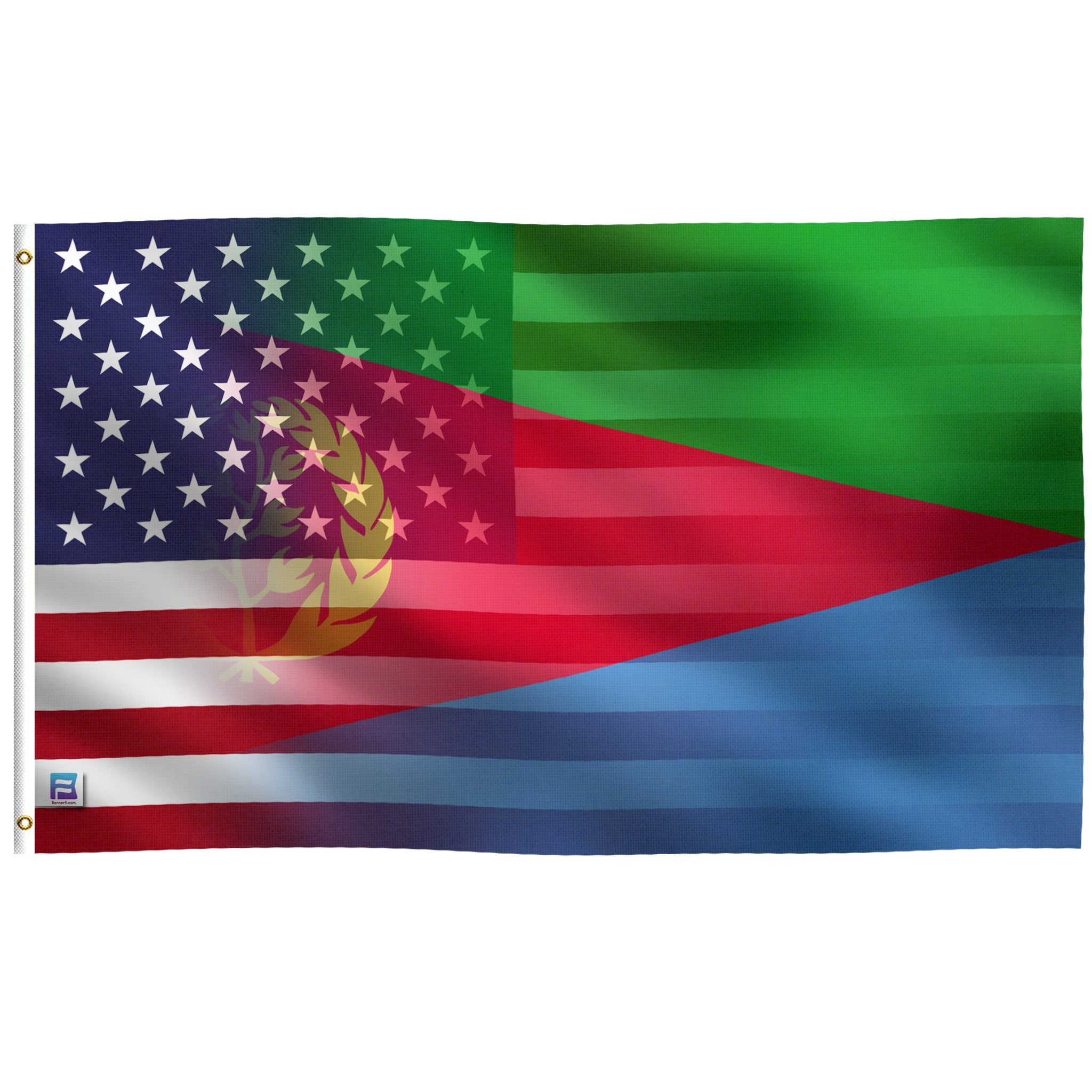 Eritrean American Hybrid Flag