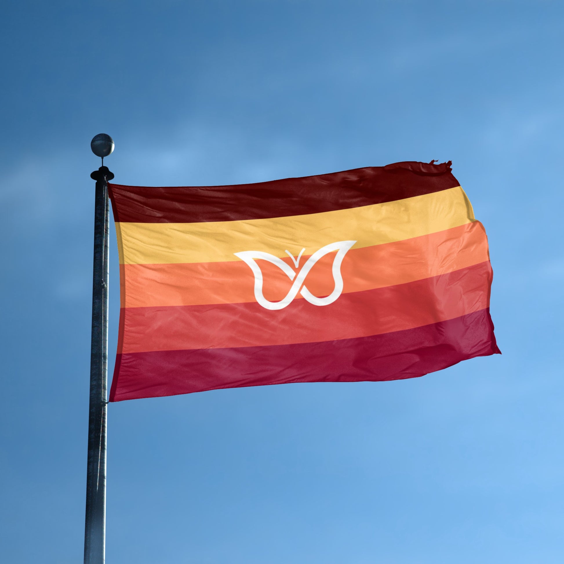 ADHD Pride flag displayed outdoors – weatherproof house banner on pole | Bannerfi