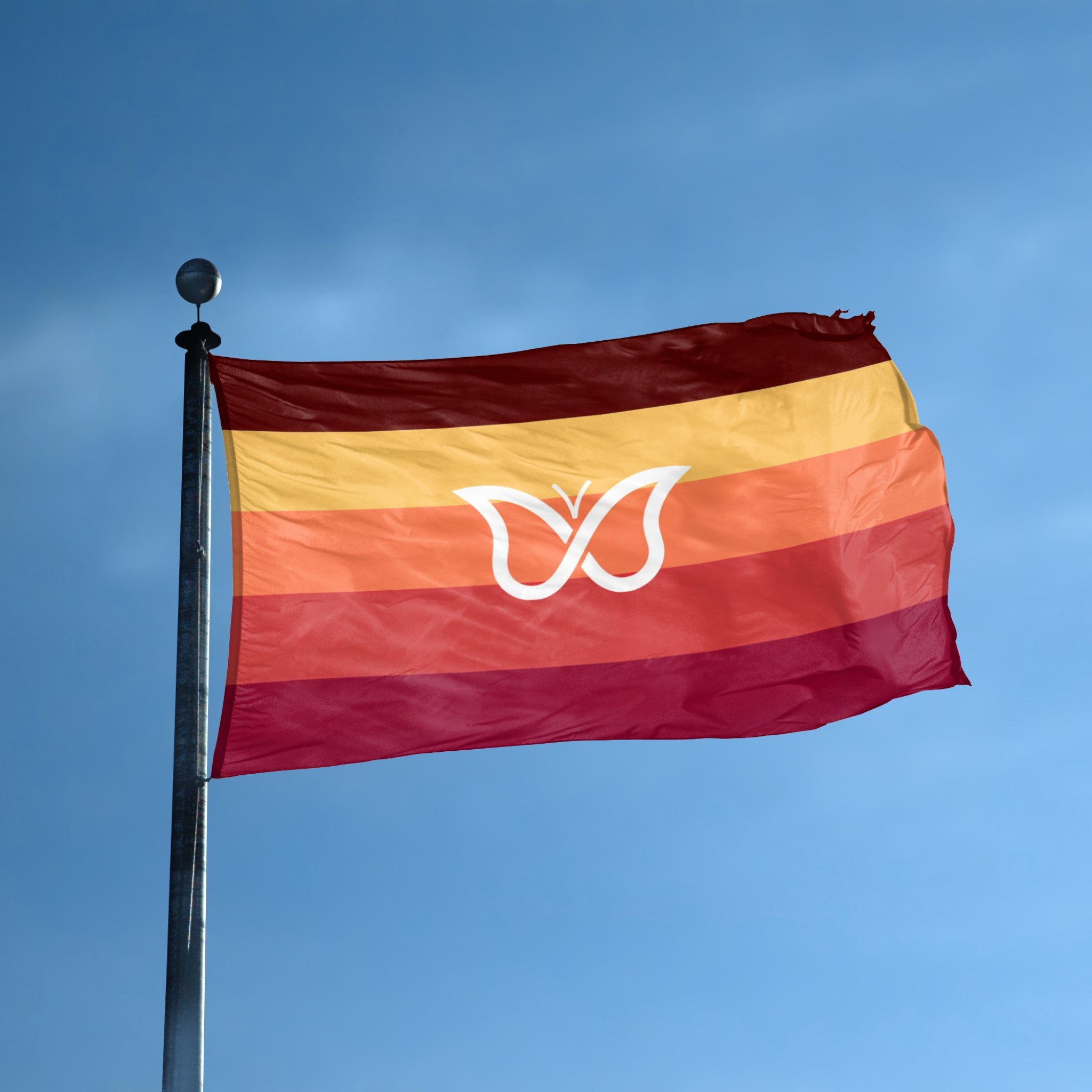 ADHD Pride flag displayed outdoors – weatherproof house banner on pole | Bannerfi