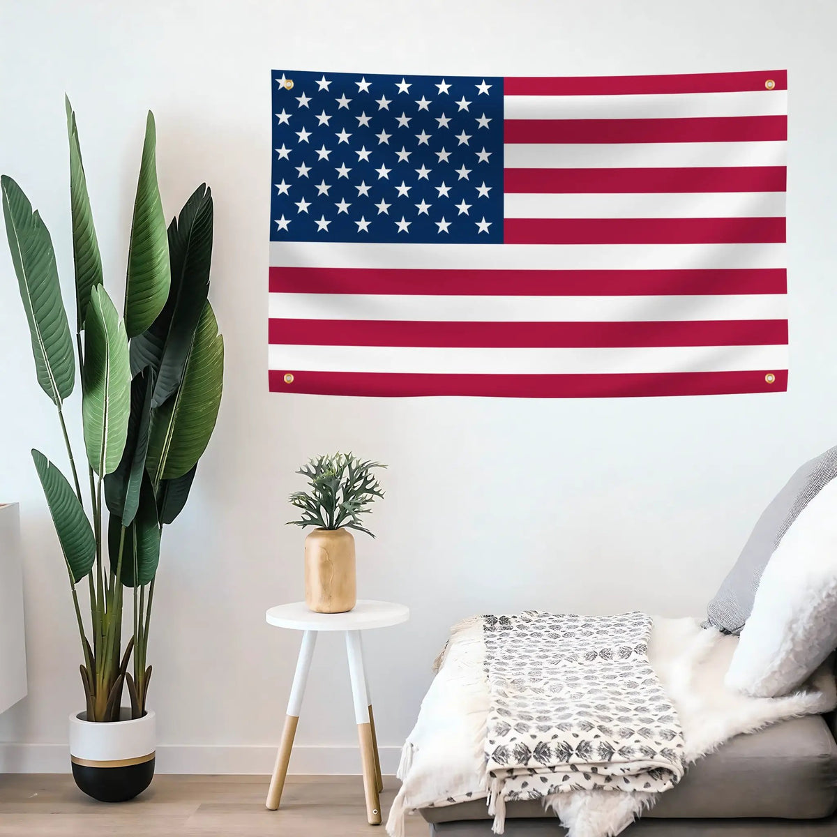 The American Flag house flag by Bannerfi; blue canton with white stars and red-and-white stripes.