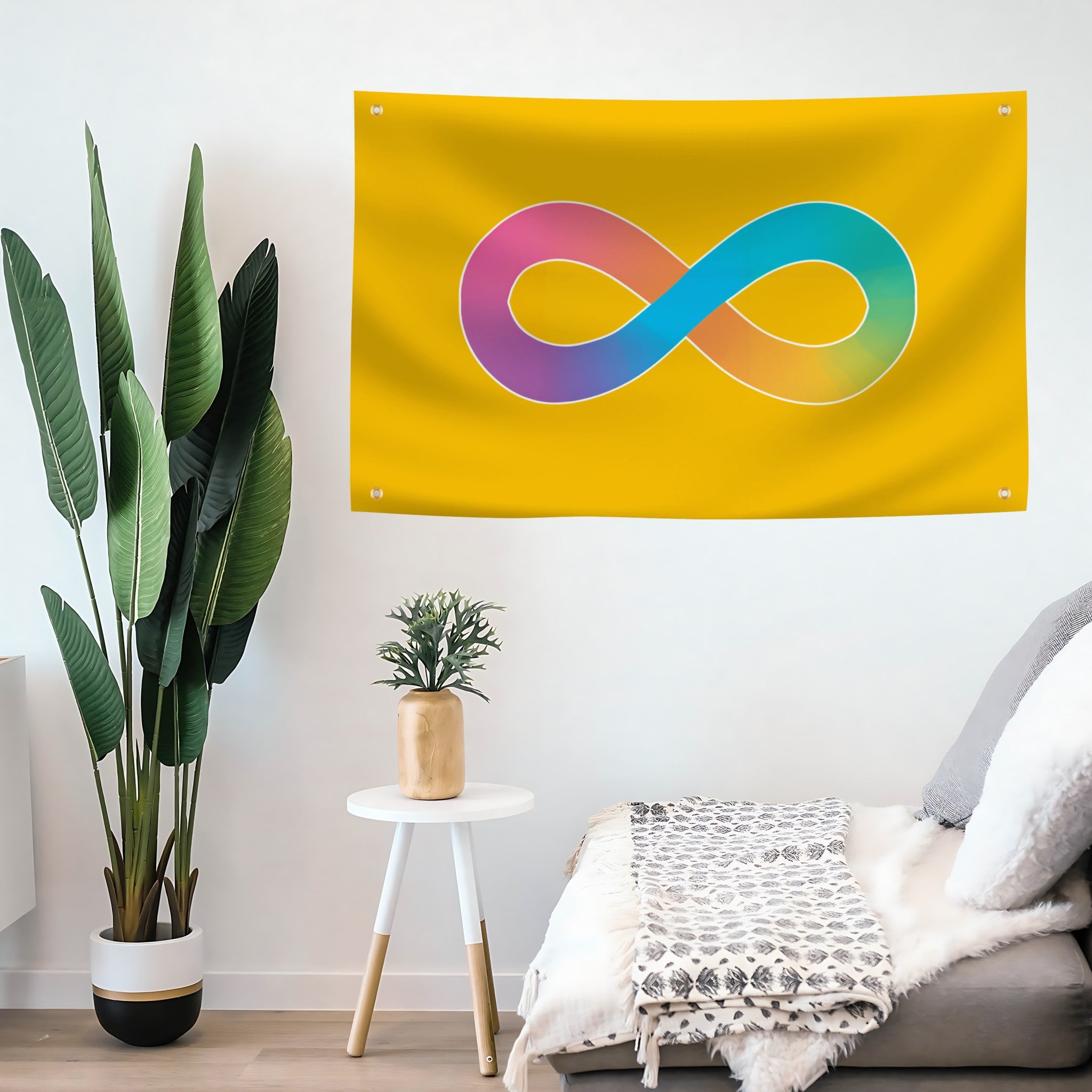 Autism Pride flag banner as indoor wall art – versatile home décor | Bannerfi