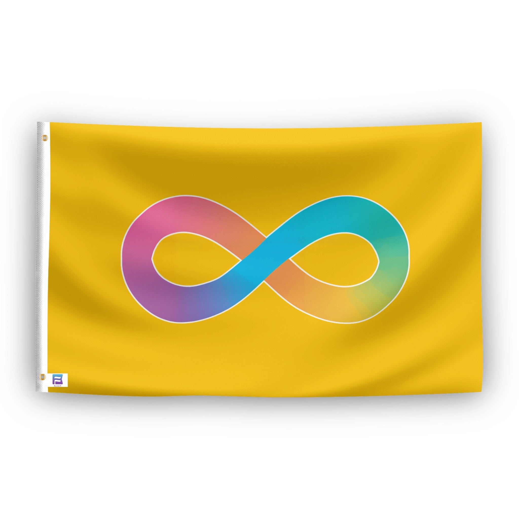 Autism Pride flag – weatherproof polyester with brass grommets and canvas header | Bannerfi
