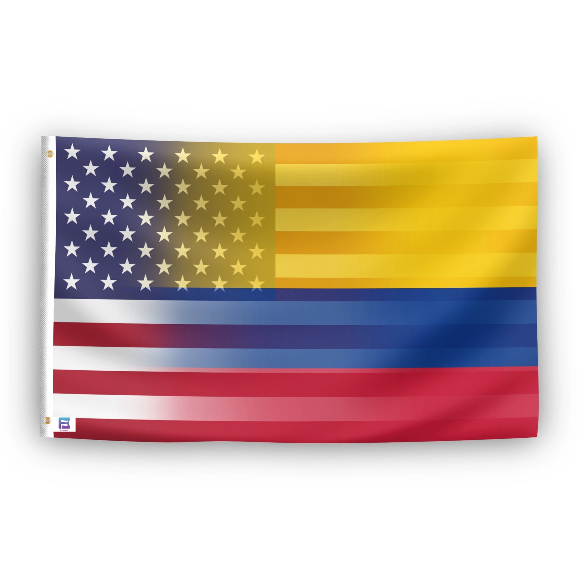 Colombian American Hybrid Flag with grommets - Bannerfi