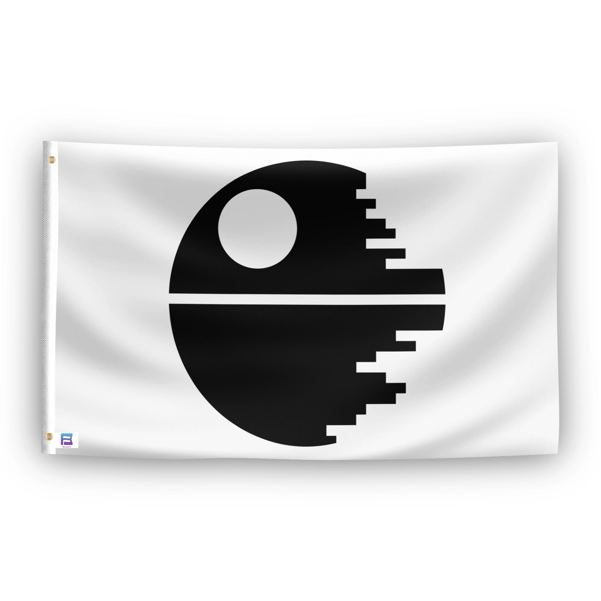Star Wars Death Star Flag (White) with two grommets - Flags by Bannerfi