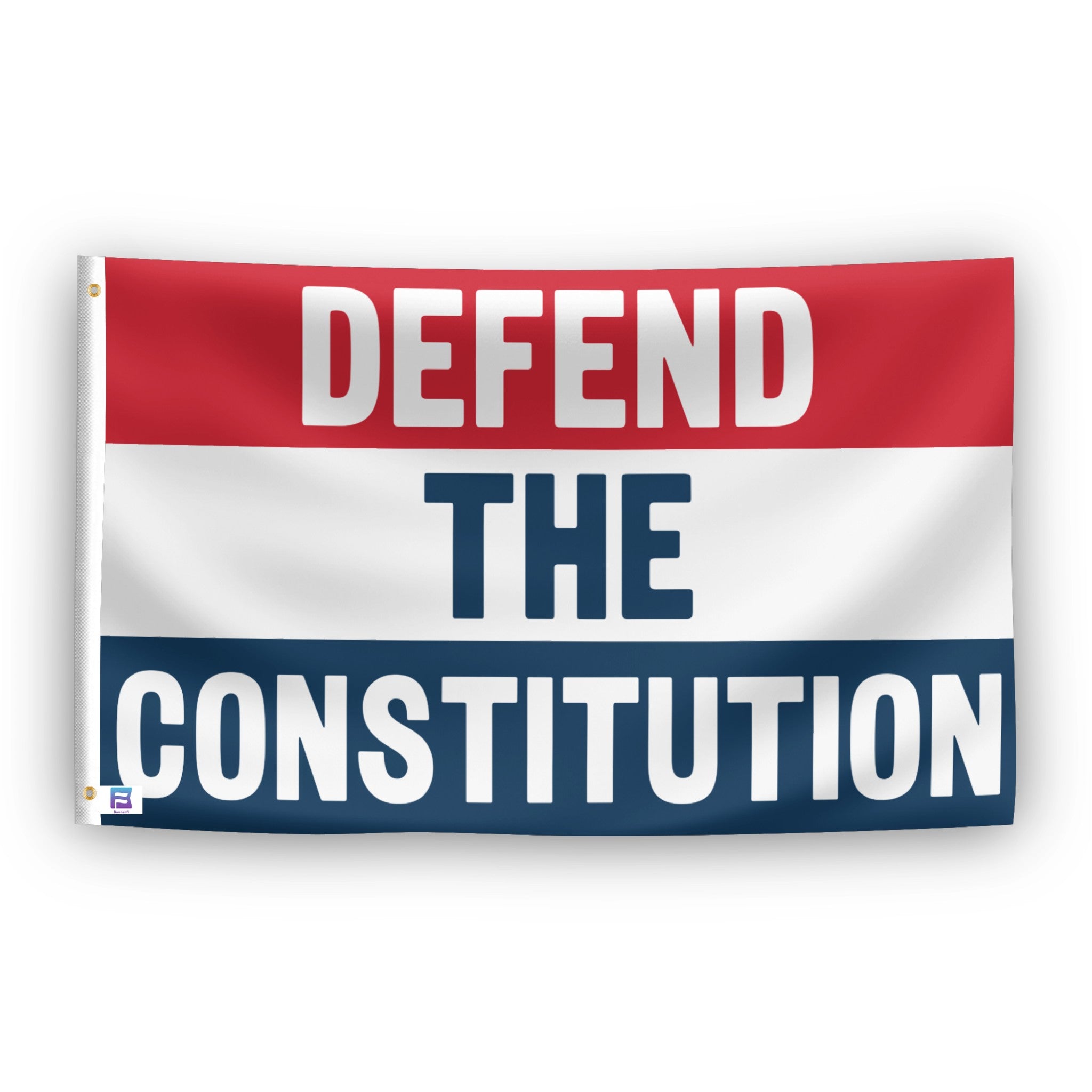 Defend The Constitution flag – weatherproof polyester with brass grommets and canvas header | Bannerfi