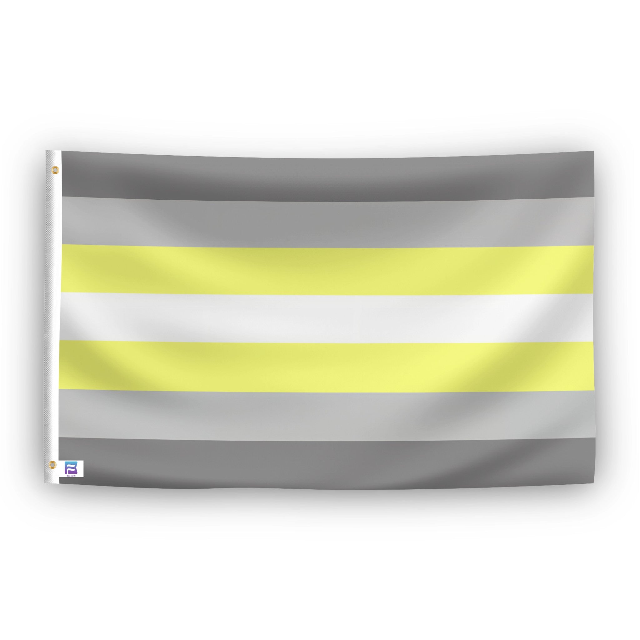Demigender Pride flag – weatherproof polyester with brass grommets and canvas header | Bannerfi