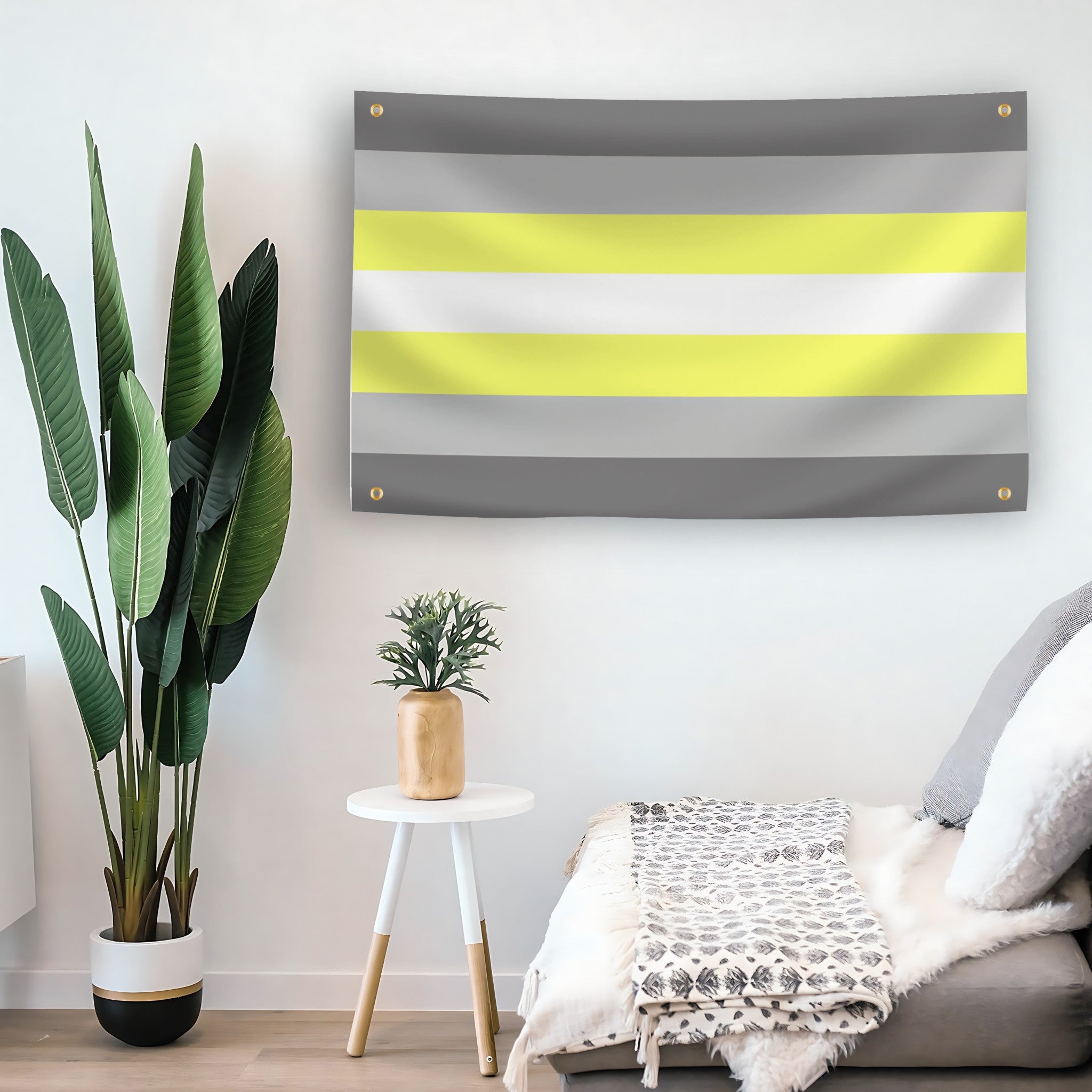 Demigender Pride flag as indoor wall art – versatile home décor | Bannerfi