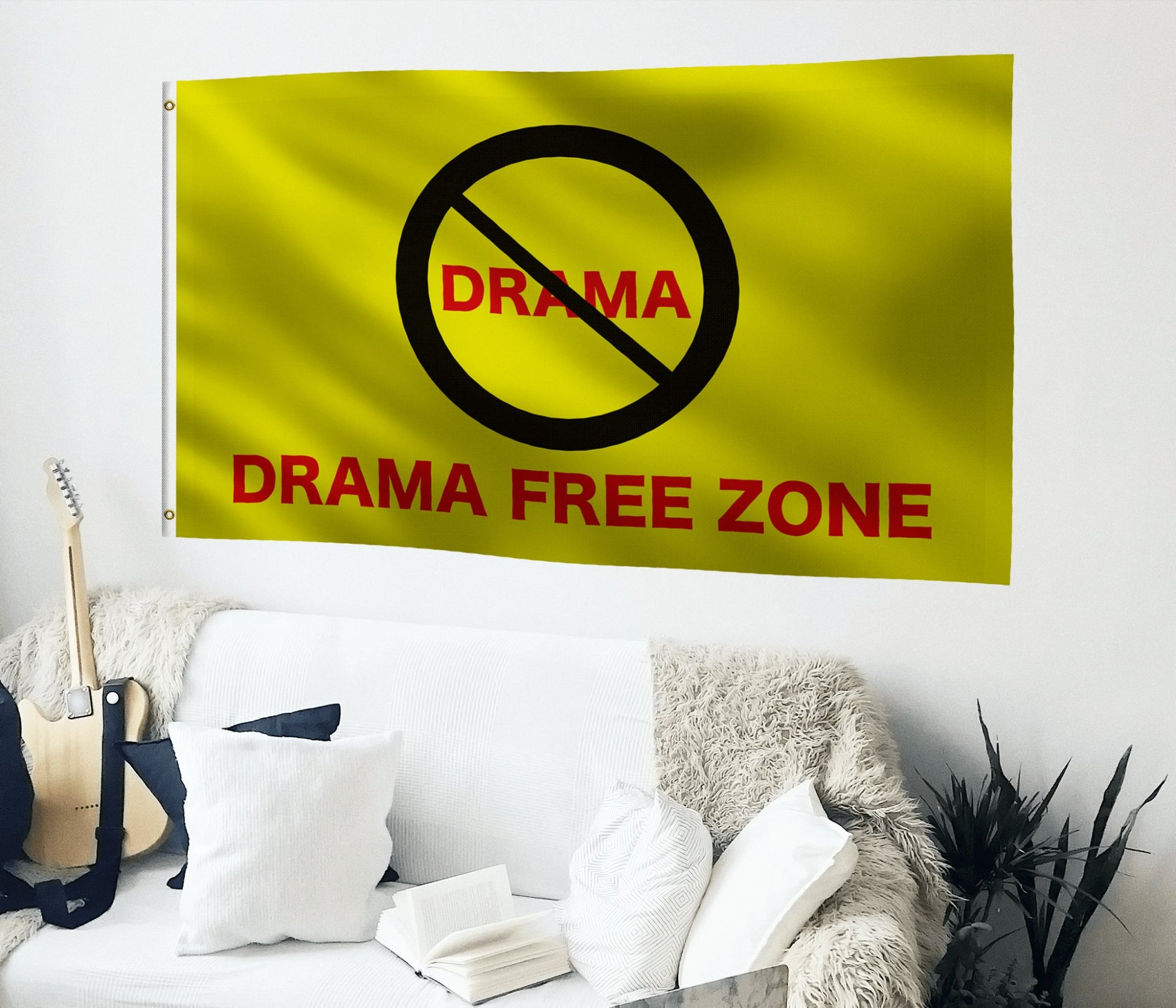 Drama Free Zone Flag - Bannerfi