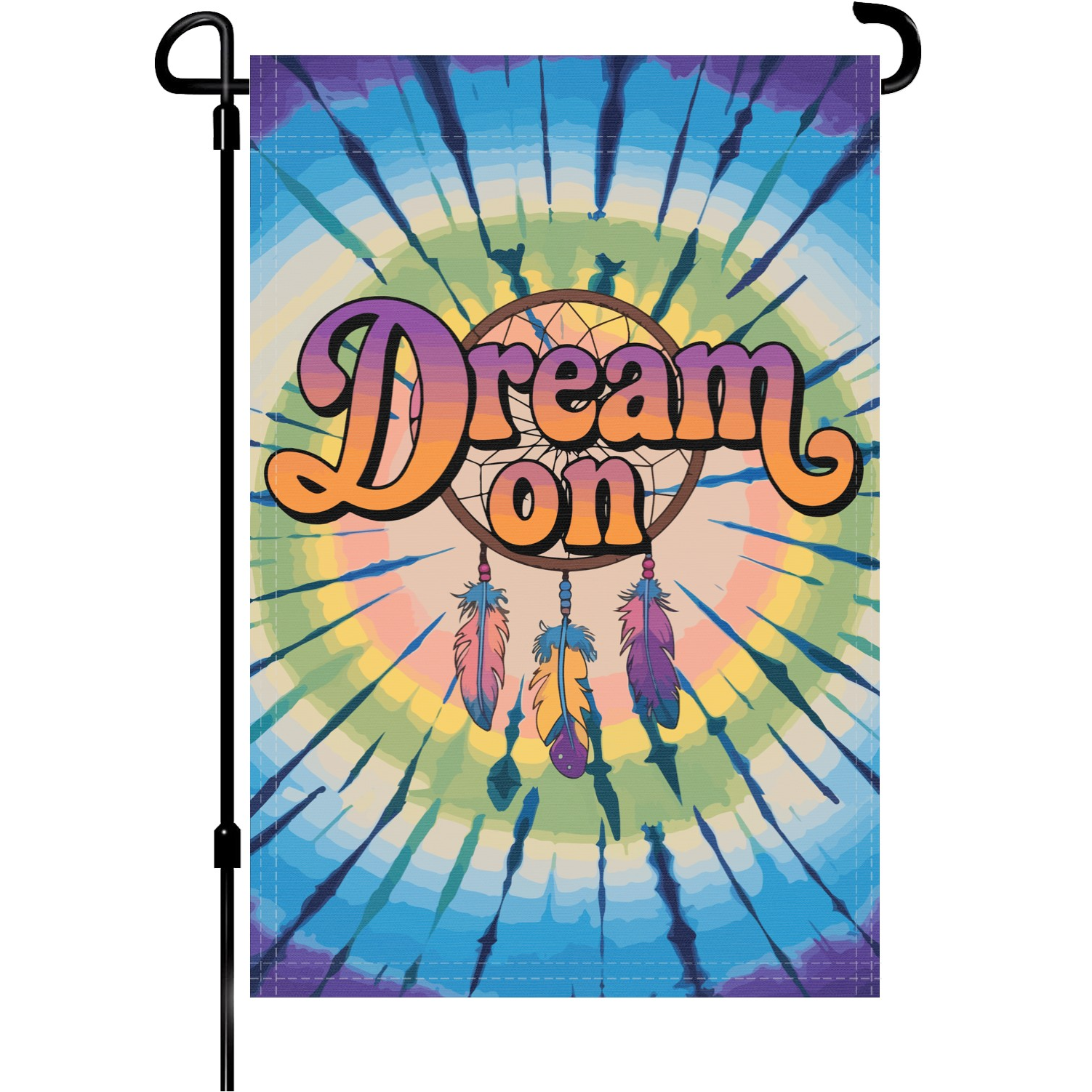 Día De Los Muertos garden flag made of weatherproof polyester mounted on a garden flagpole | Bannerfi