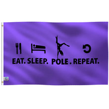 Load image into Gallery viewer, Eat Sleep Pole Repeat Flag - Bannerfi
