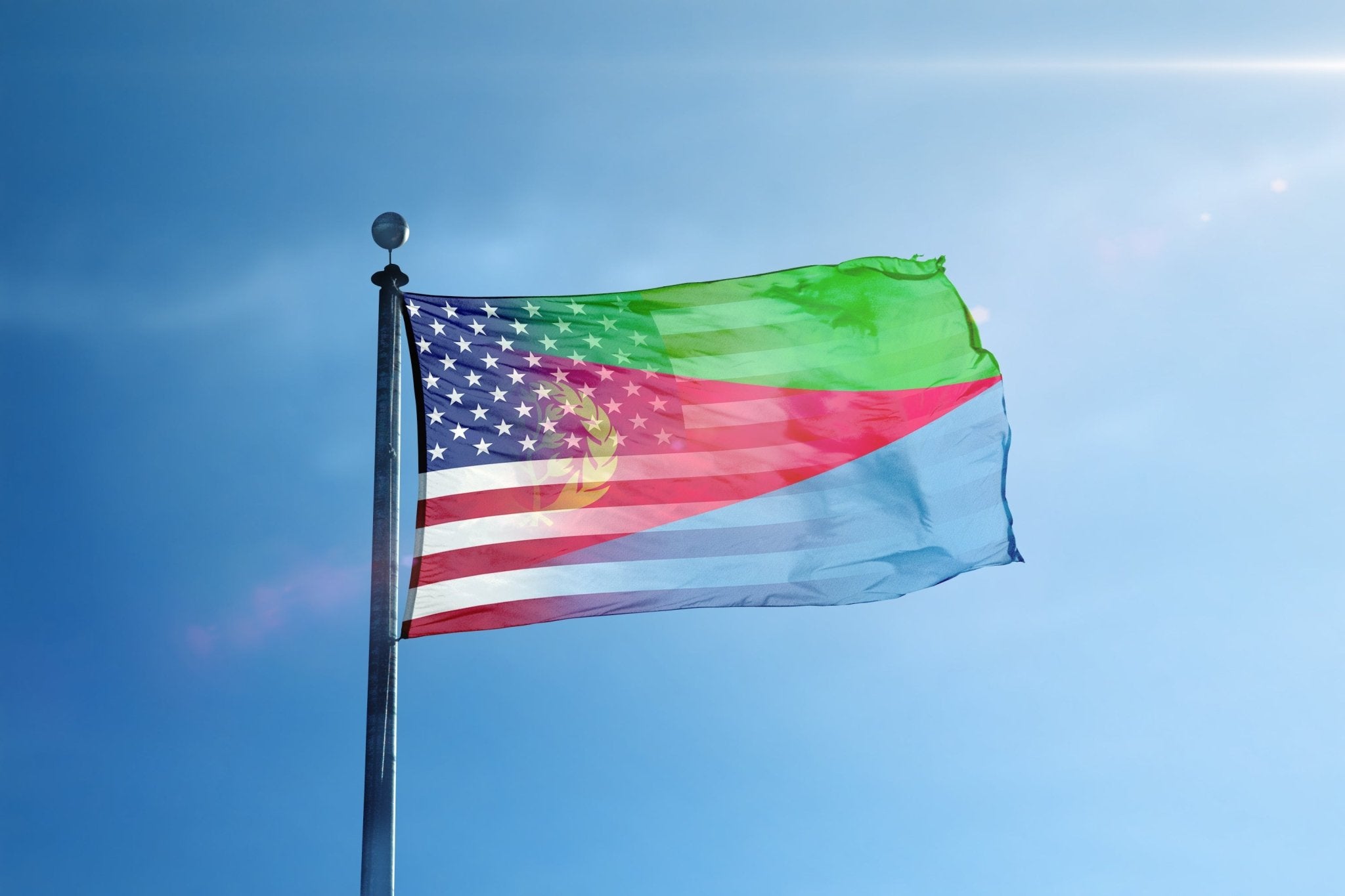 Eritrean American Hybrid Flag