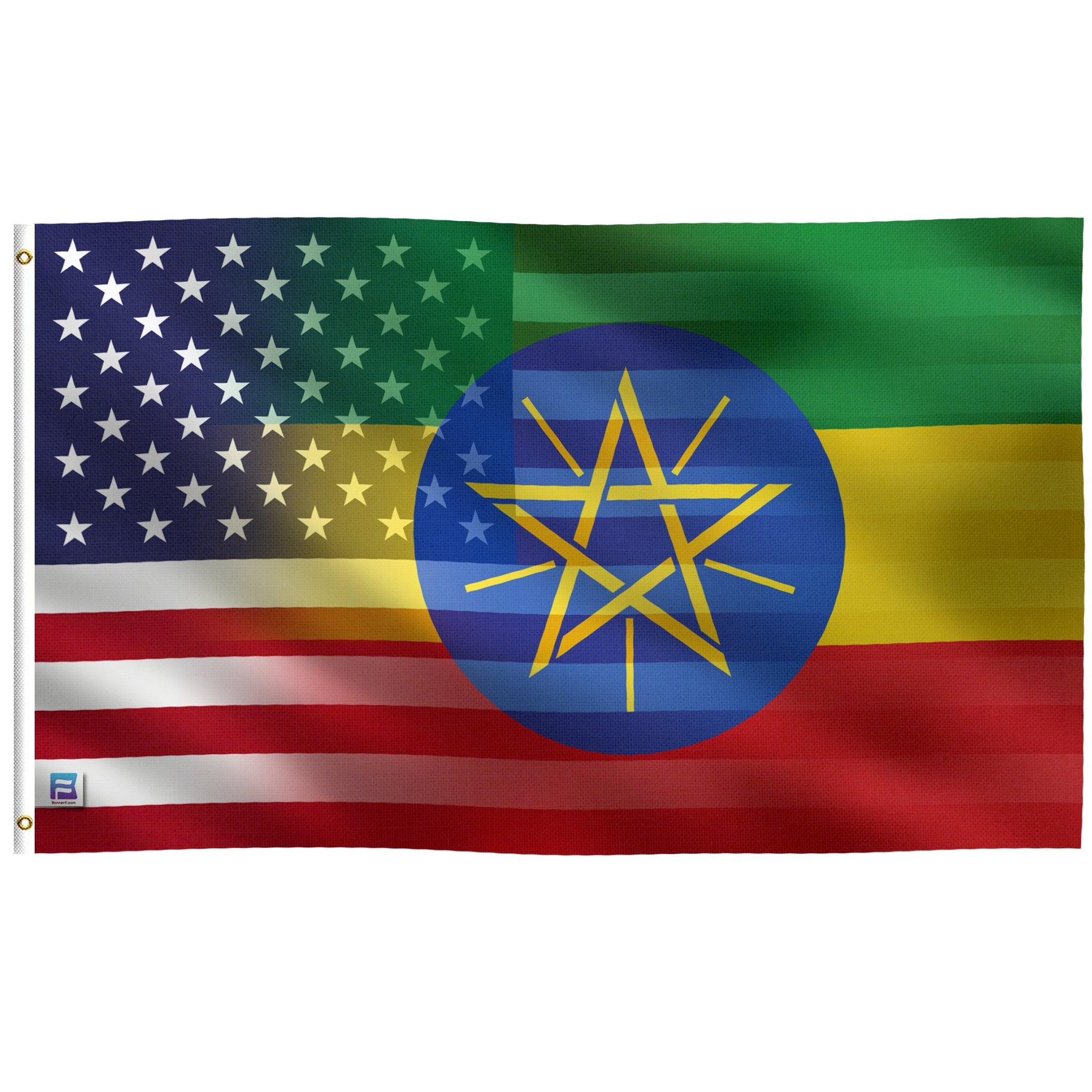 Ethiopian American Hybrid Flag