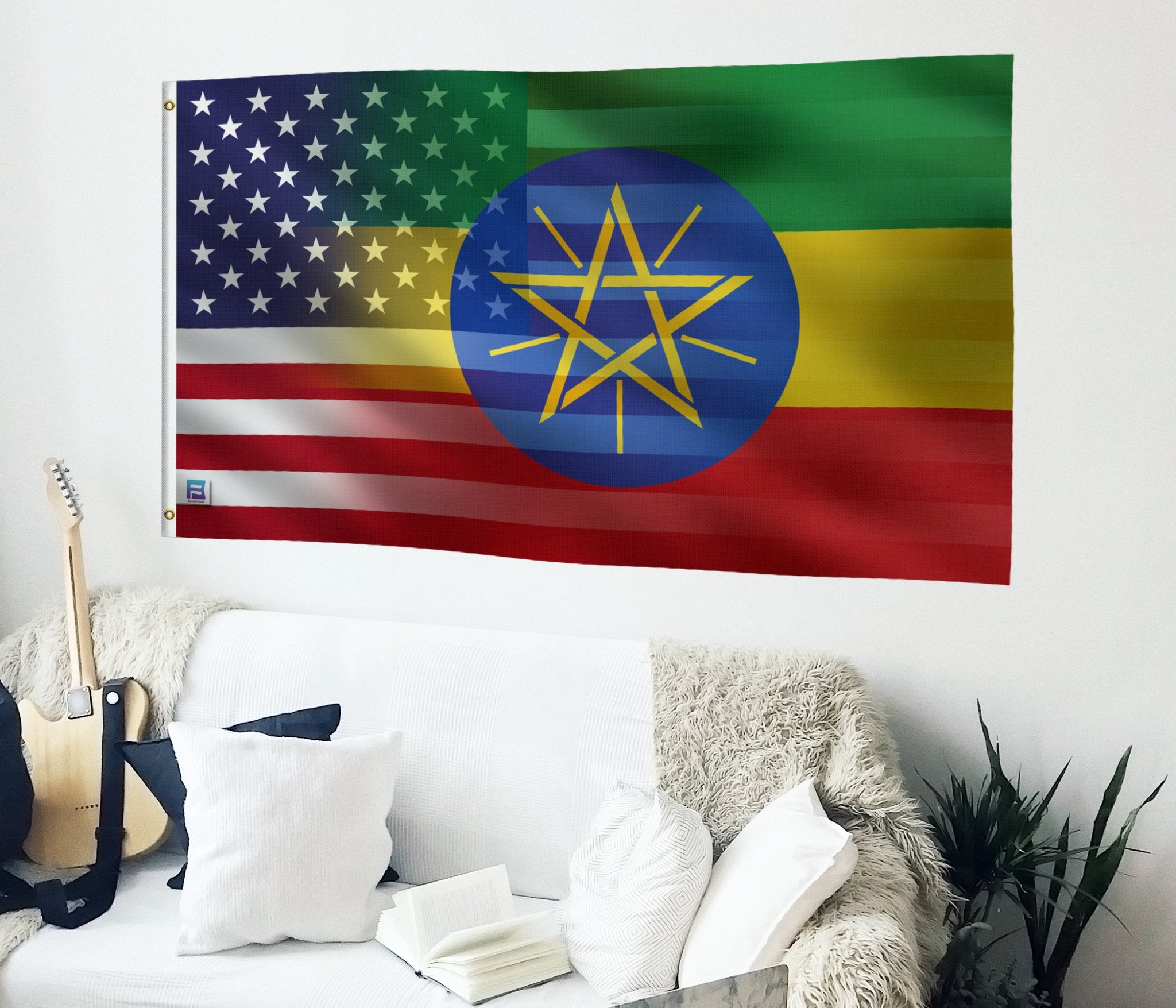 Ethiopian American Hybrid Flag