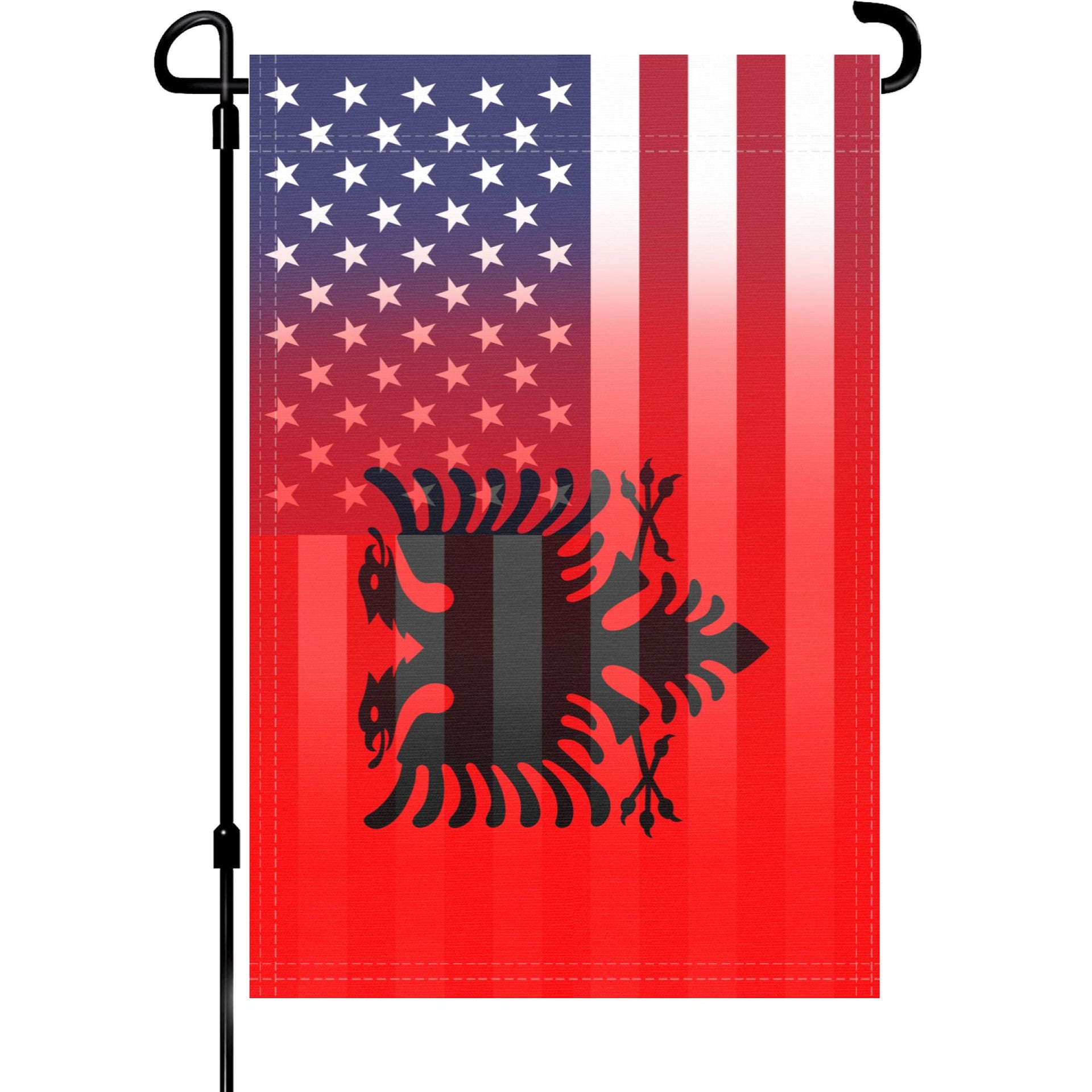 Albanian American Garden Flag