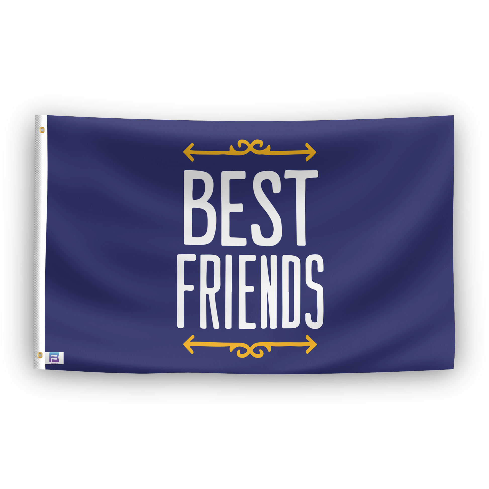 A flag with the saying "Best Friends", with a special occasion color scheme.