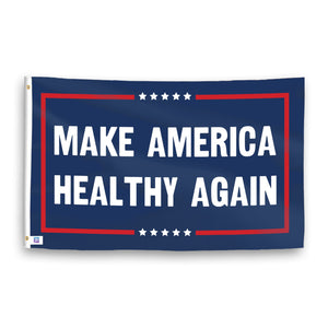 A political flag with the saying "https://www.dropbox.com/scl/fi/1jx0o5t8dskrk8a5uw9az/make-america-healthy-again_ripple.png?rlkey=d4z86rc3zwmv9b79gf7m2bebm&raw=1", with a red, white, and blue color scheme.