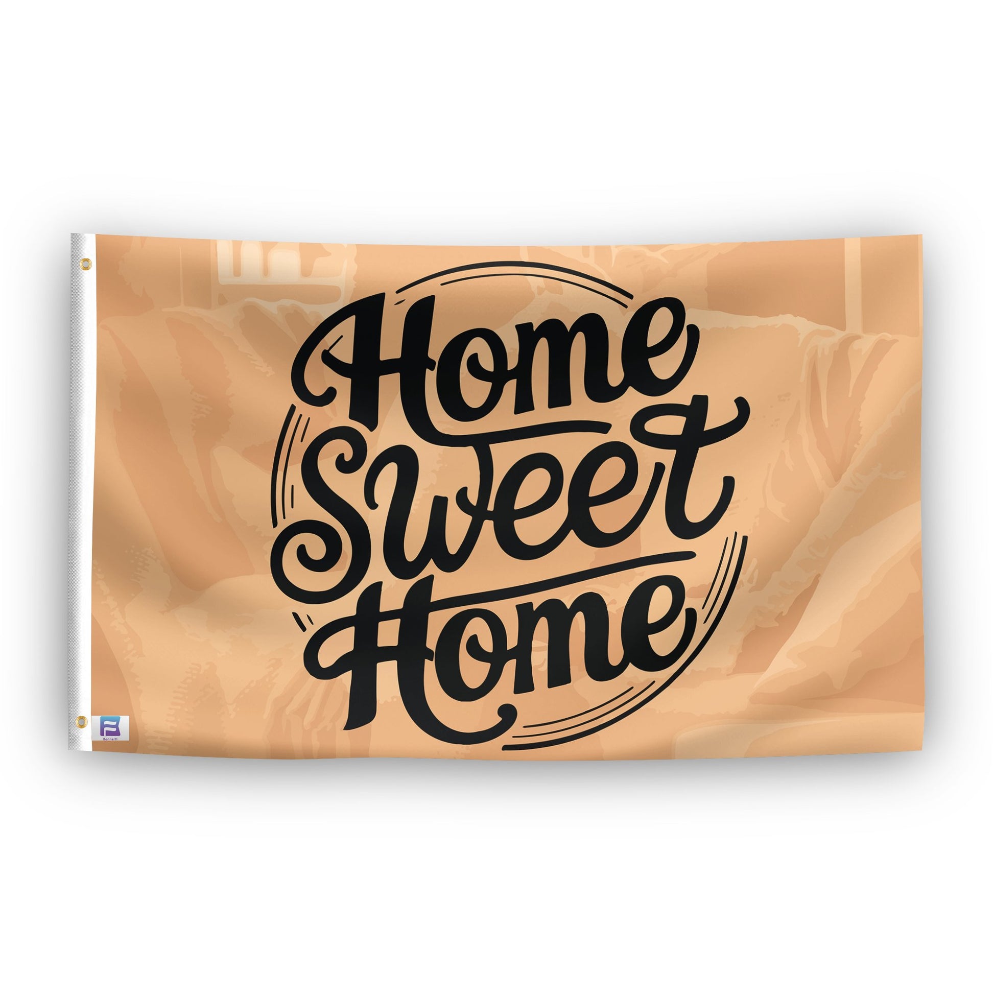 A flag with the saying "Home Sweet Home", with a special occasion color scheme.