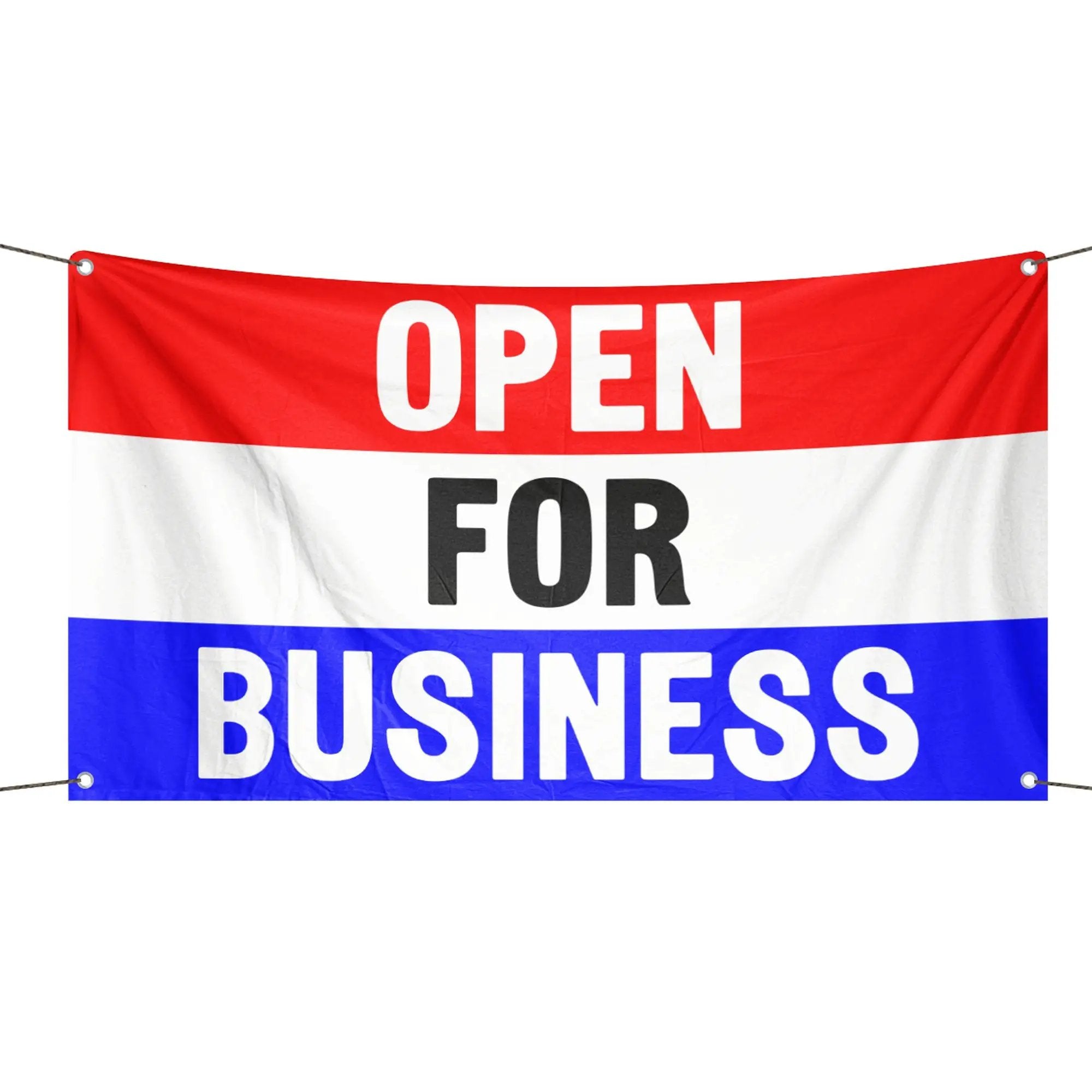 Open For Business Storefront Flag | Outdoor Business Flag – Bannerfi