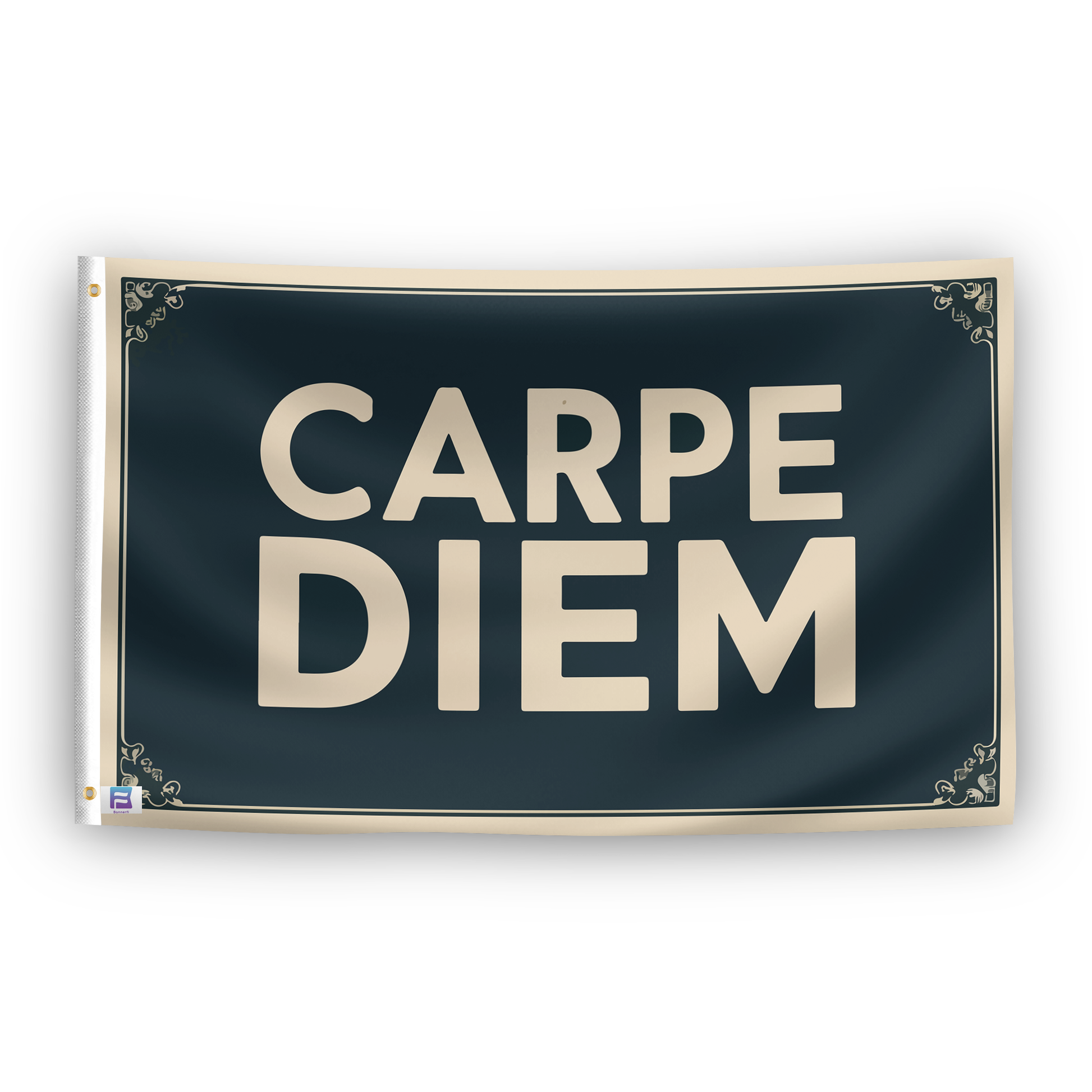 A flag with the saying "Carpe Diem", with a special occasion color scheme.