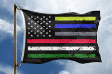 Load image into Gallery viewer, First Responders American Flag - Bannerfi
