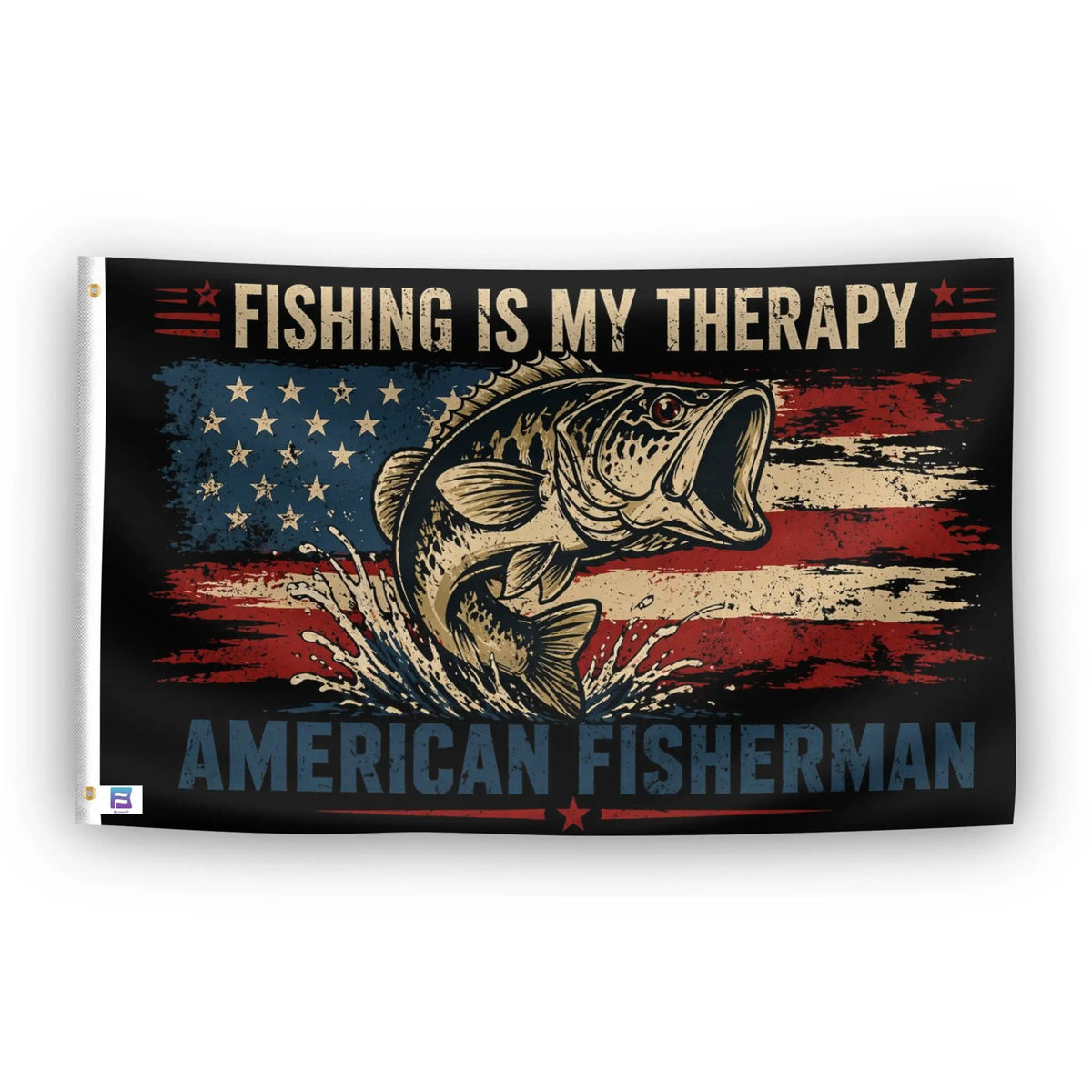 Fishing Is My Therapy Flag