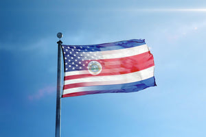 Costa Rican American Hybrid Flag - Bannerfi