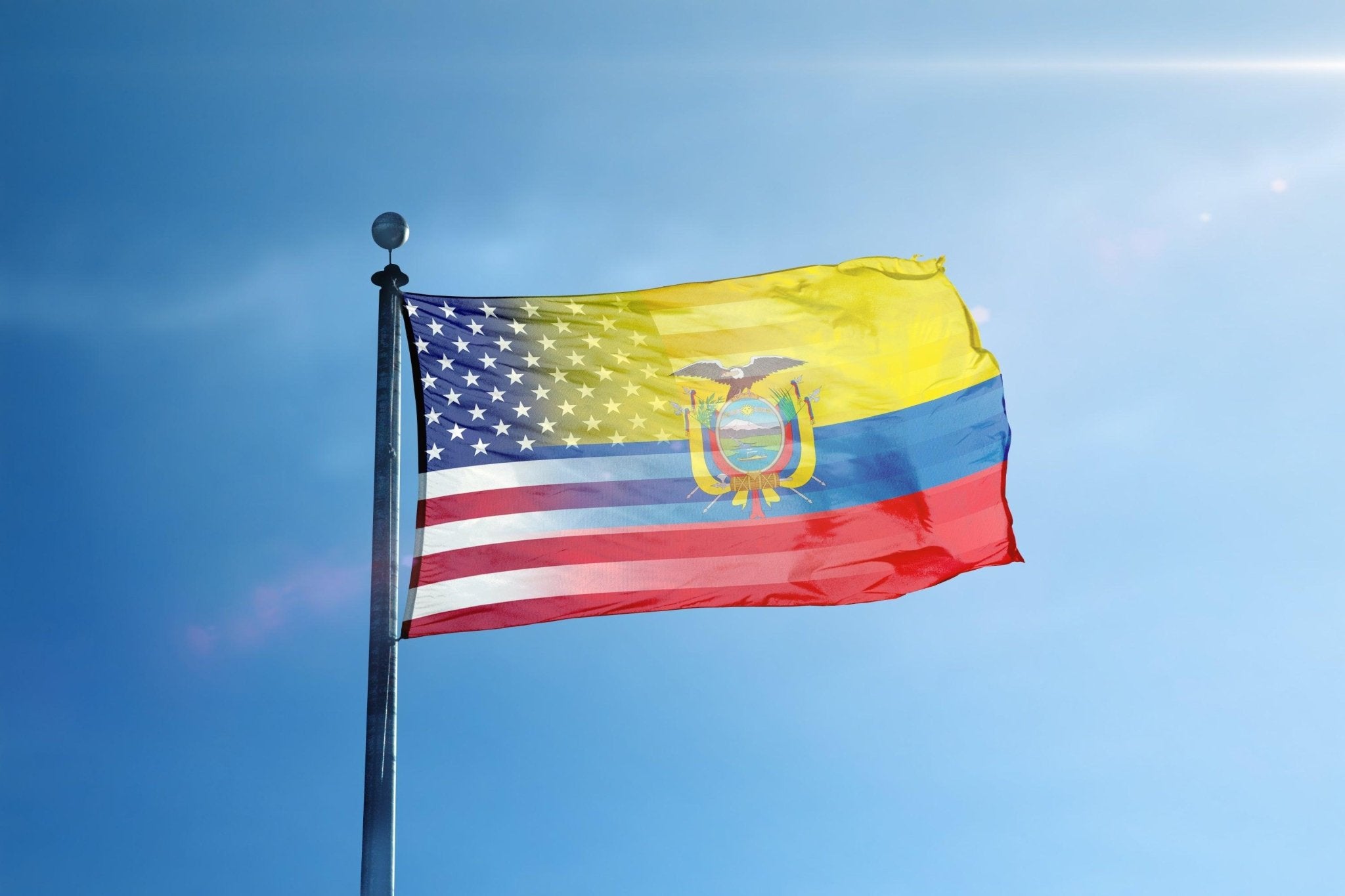 Ecuadorian American Hybrid Flag - Bannerfi