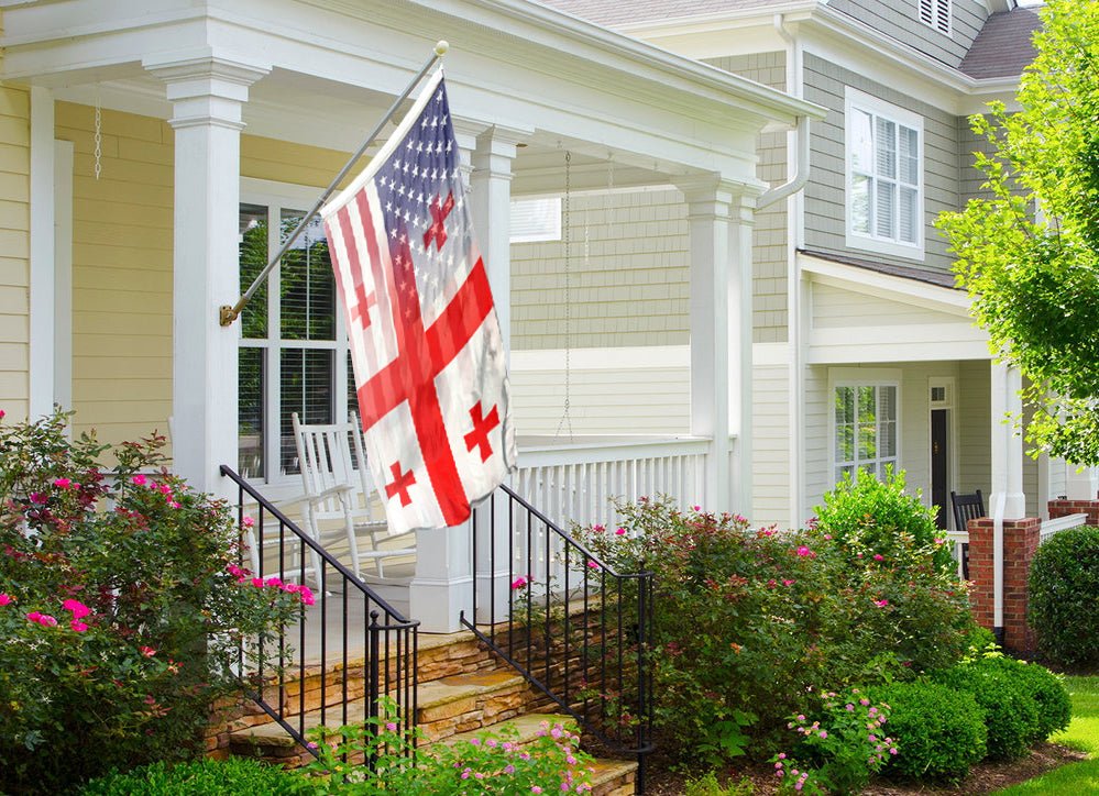 Georgian American Hybrid Flag