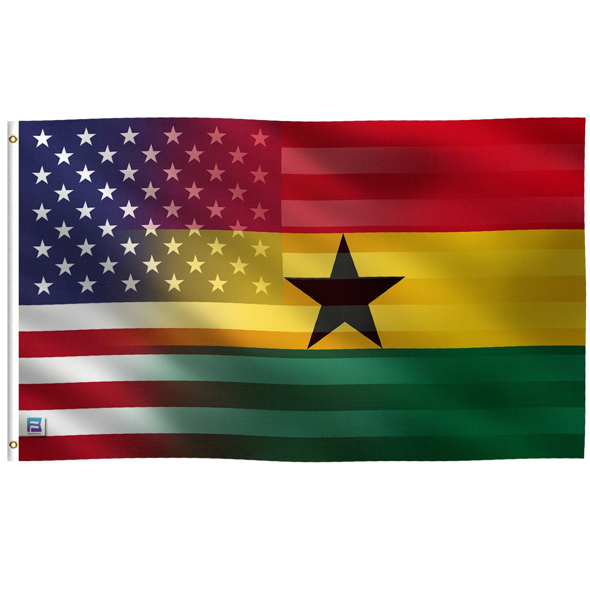 Ghanaian American Hybrid Flag