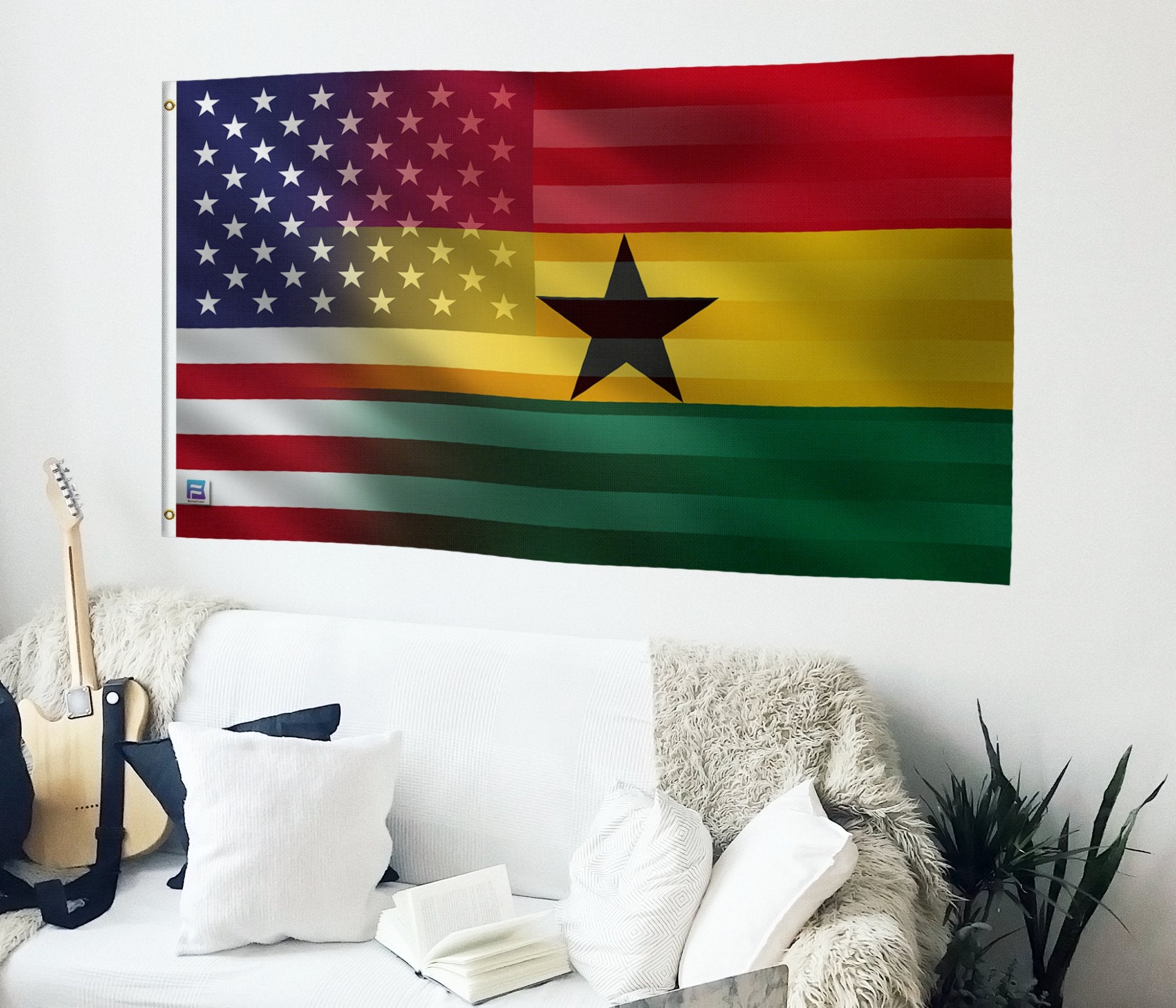 Ghanaian American Hybrid Flag