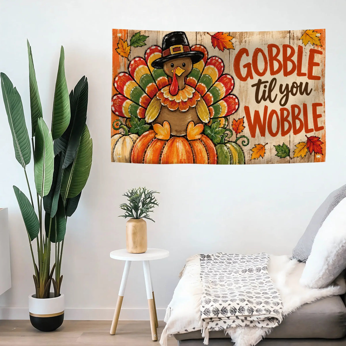 Gobble Til You Wobble Flag
