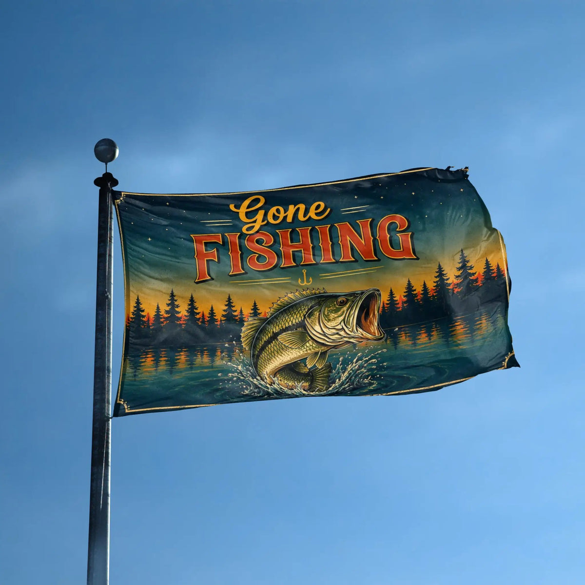Gone Fishing Flag